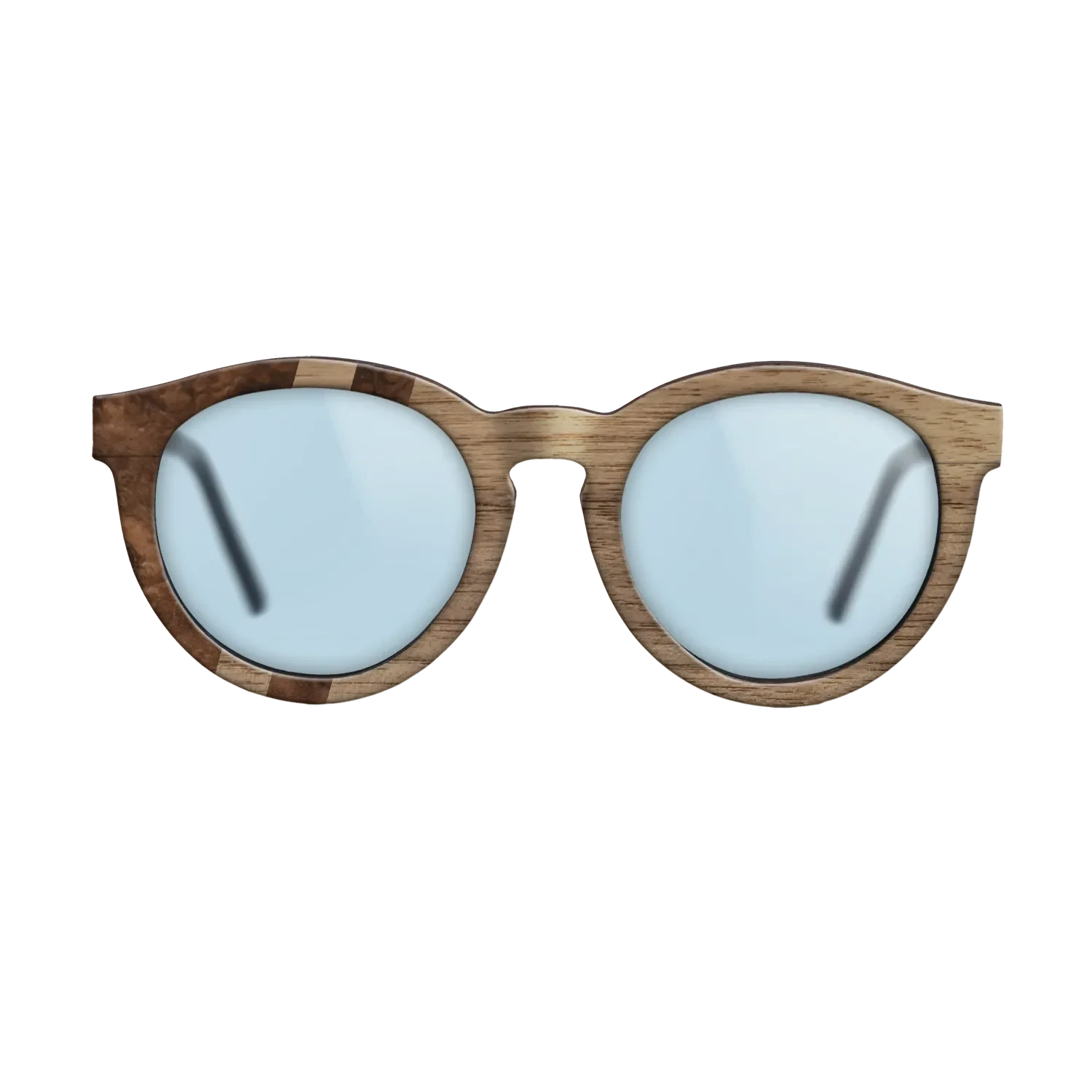 Walnut Burl,Walnut: Straight Grain: Splice - The Rebel - Round - SIRIS wood optic