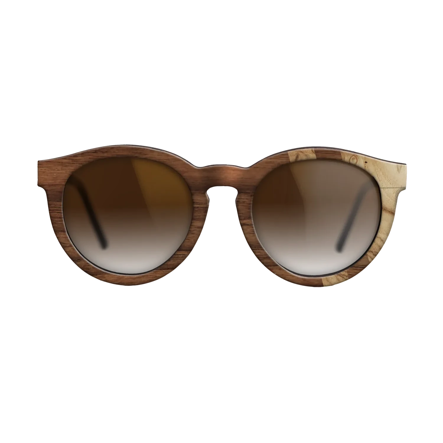 Walnut Claro Dark,Olive Burl: Splice - The Rebel - Round - SIRIS wood optic