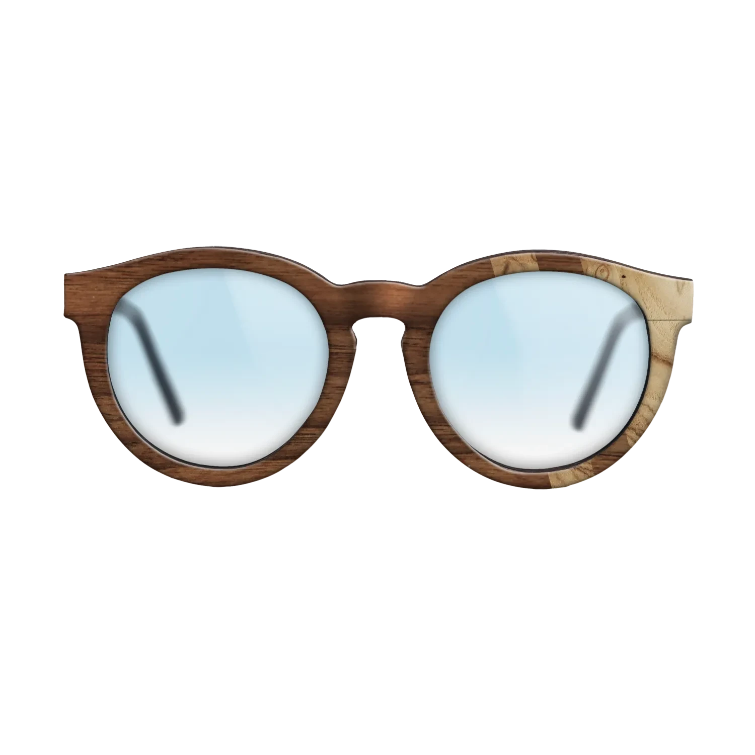 Walnut Claro Dark,Olive Burl: Splice - The Rebel - Round - SIRIS wood optic