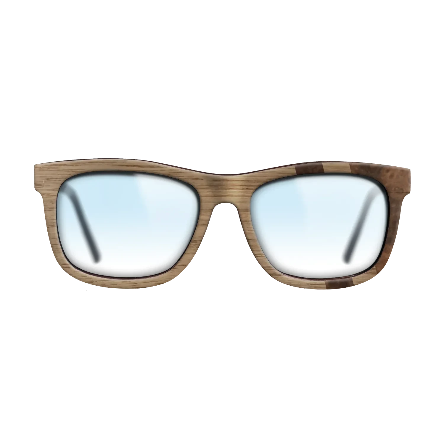 Walnut: Straight Grain,Walnut Burl: Splice - The Hero - Square - SIRIS wood optic