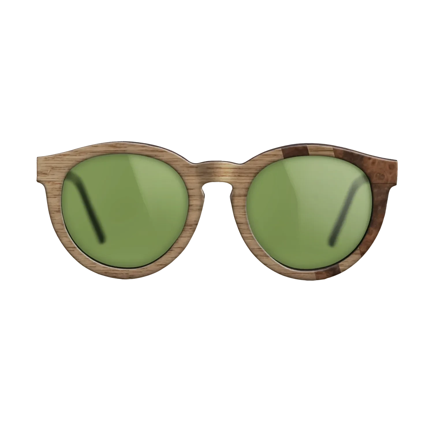 Walnut: Straight Grain,Walnut Burl: Splice - The Rebel - Round - SIRIS wood optic