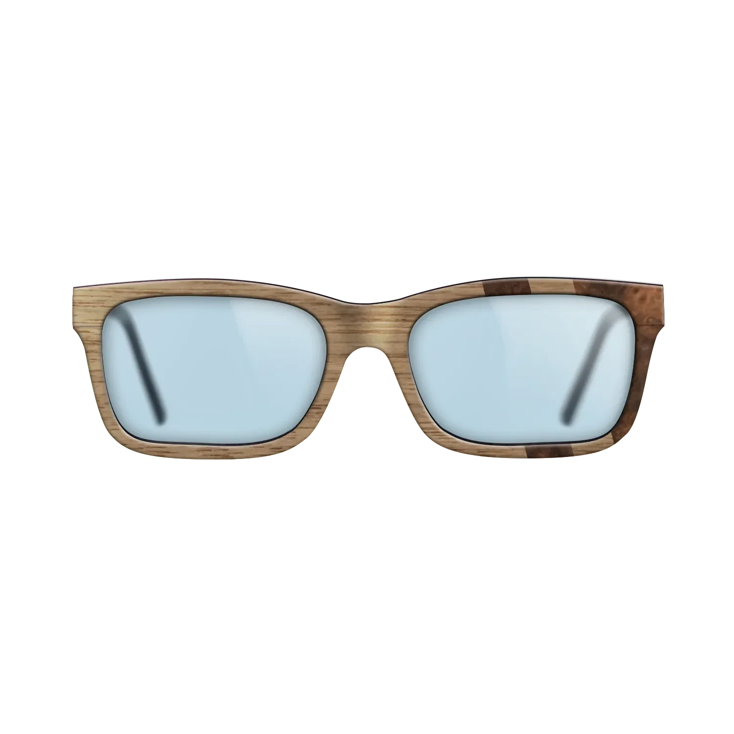 Walnut: Straight Grain,Walnut Burl: Splice - The Sage - Rectangle - SIRIS wood optic