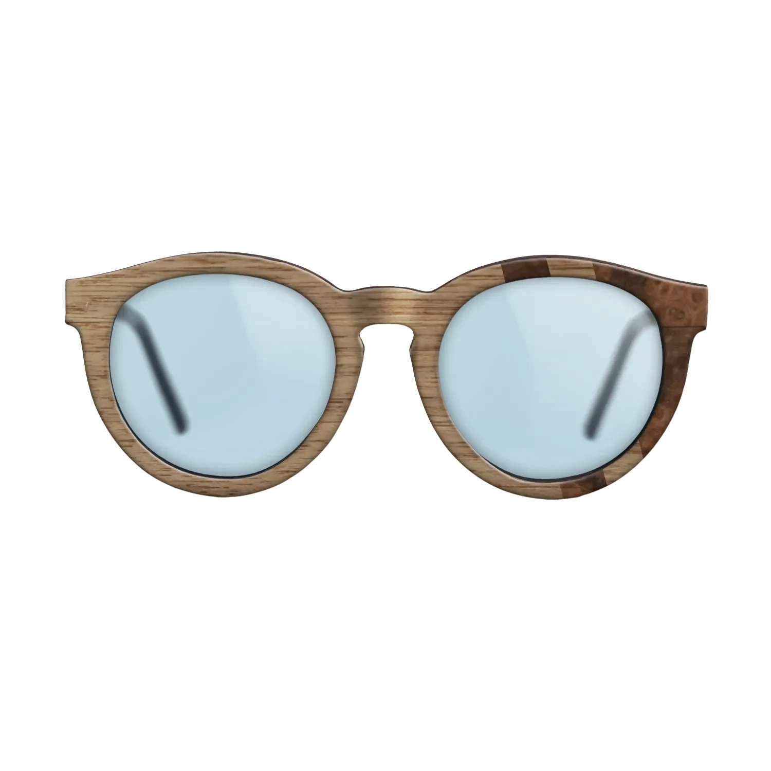 Walnut: Straight Grain,Walnut Burl: Splice - The Rebel - Round - SIRIS wood optic