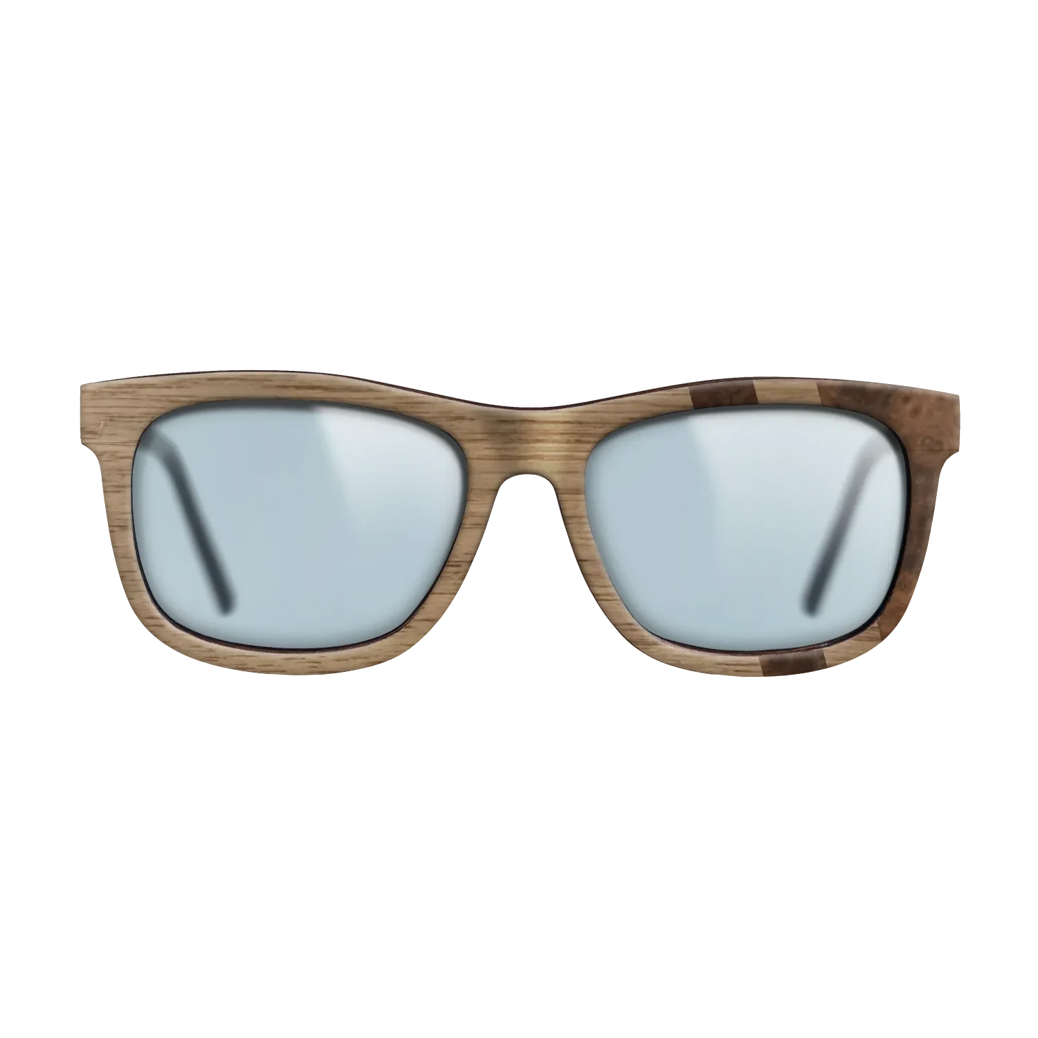 Walnut: Straight Grain,Walnut Burl: Splice - The Hero - Square - SIRIS wood optic