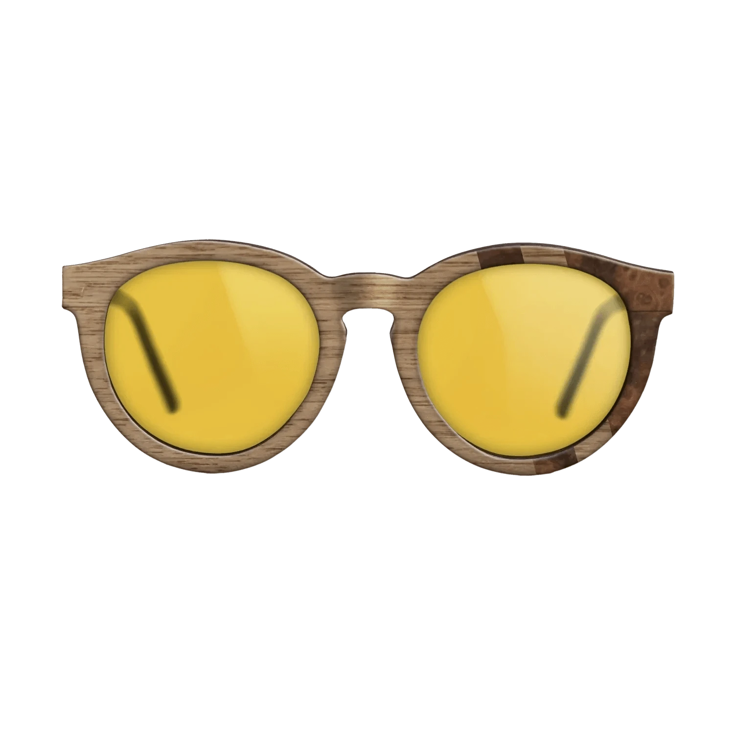 Walnut: Straight Grain,Walnut Burl: Splice - The Rebel - Round - SIRIS wood optic