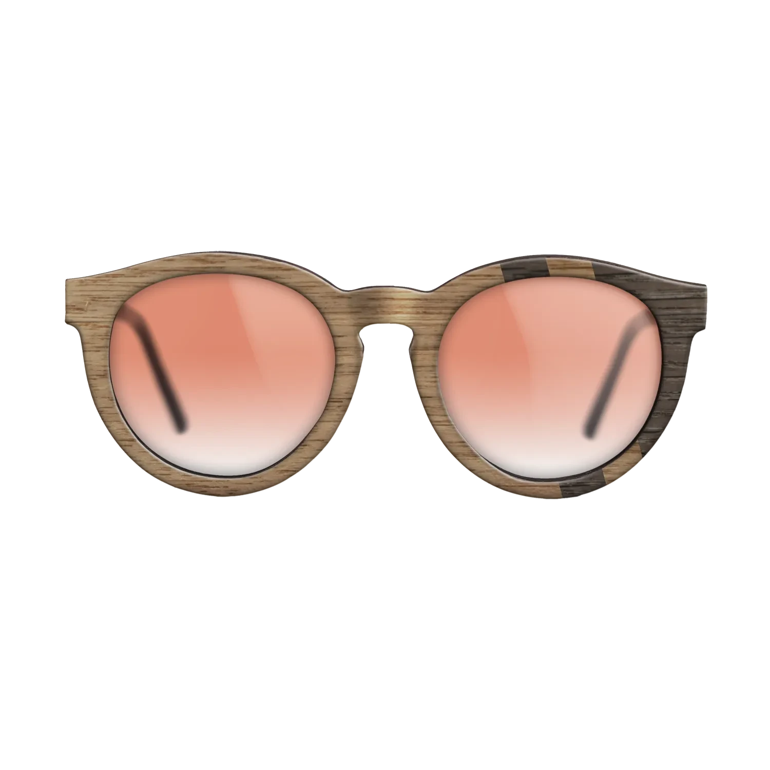 Walnut: Straight Grain,Fumed Oak: Splice - The Rebel - Round - SIRIS wood optic