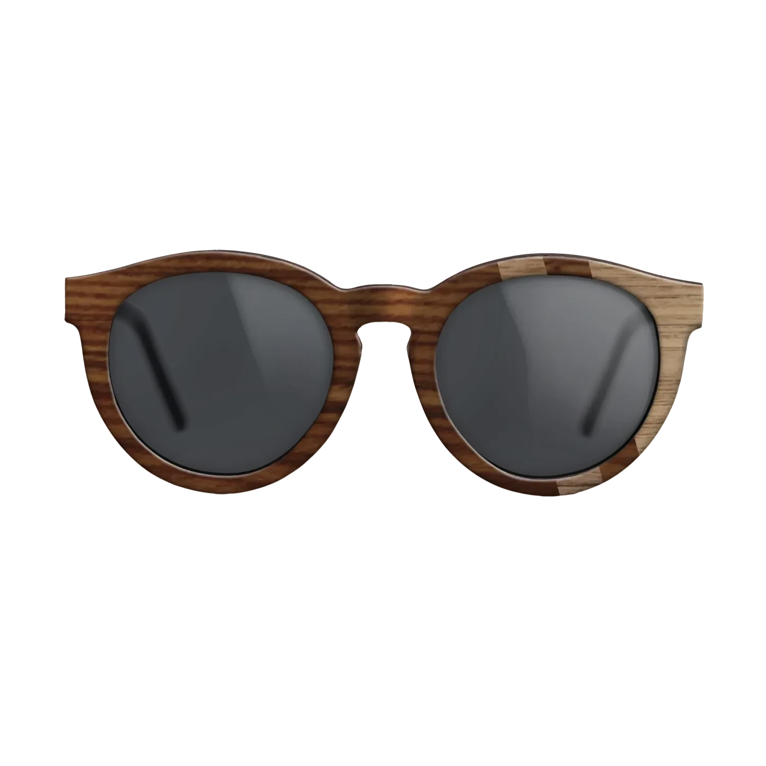 Santos Rosewood Dark,Walnut: Straight Grain: Splice - The Rebel - Round - SIRIS wood optic