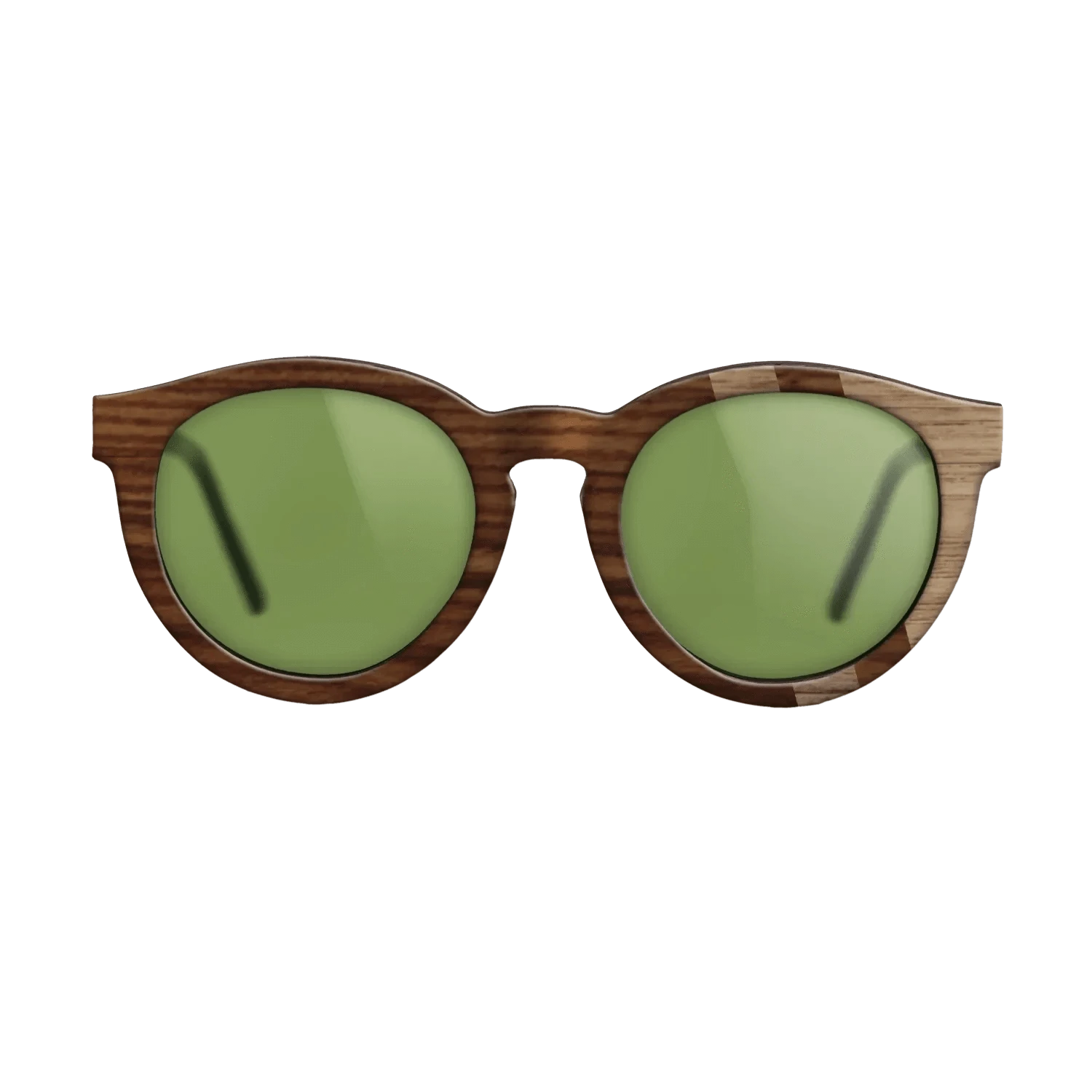 Santos Rosewood Dark,Walnut: Straight Grain: Splice - The Rebel - Round - SIRIS wood optic