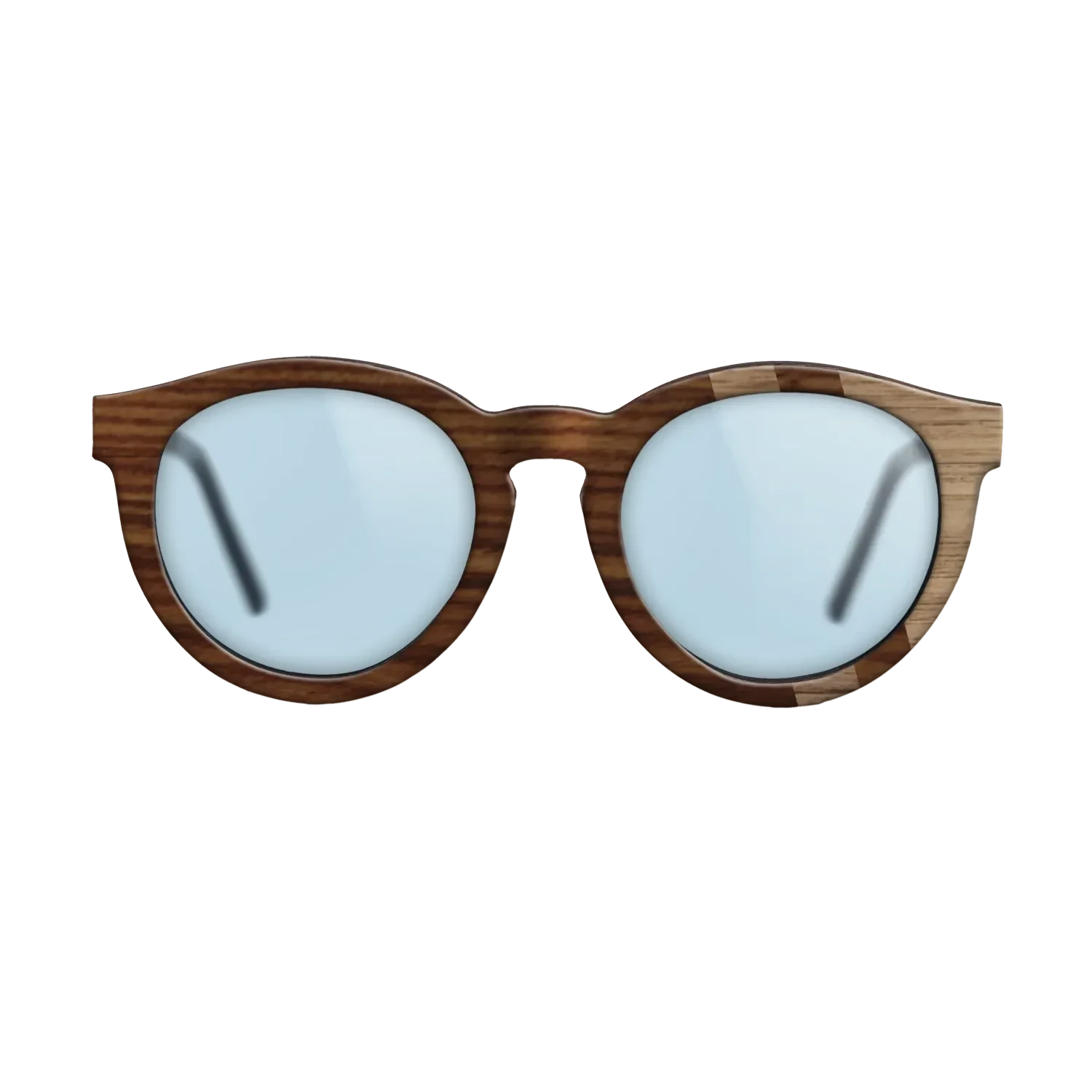 Santos Rosewood Dark,Walnut: Straight Grain: Splice - The Rebel - Round - SIRIS wood optic