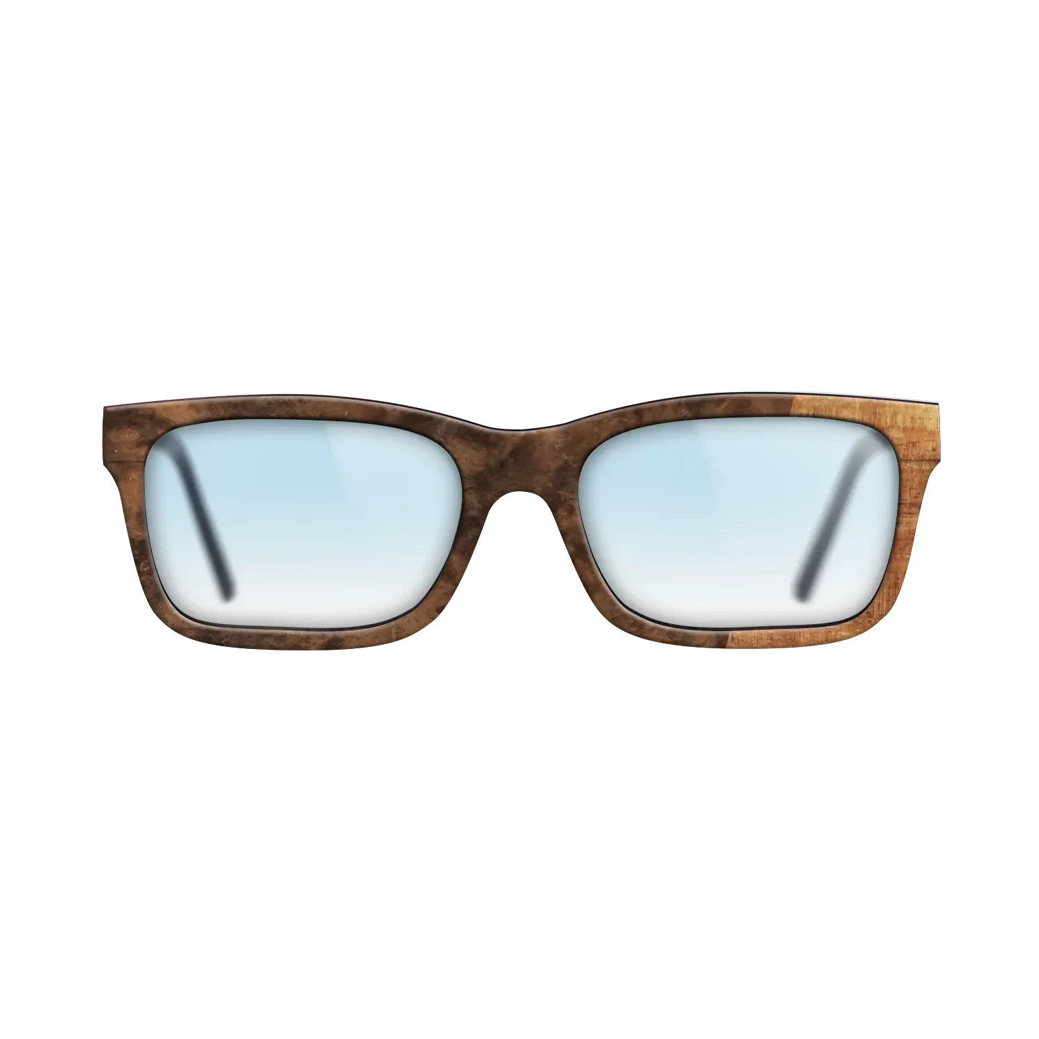 Koa,Walnut Burl: Bauhaus - The Sage - Rectangle - SIRIS wood optic