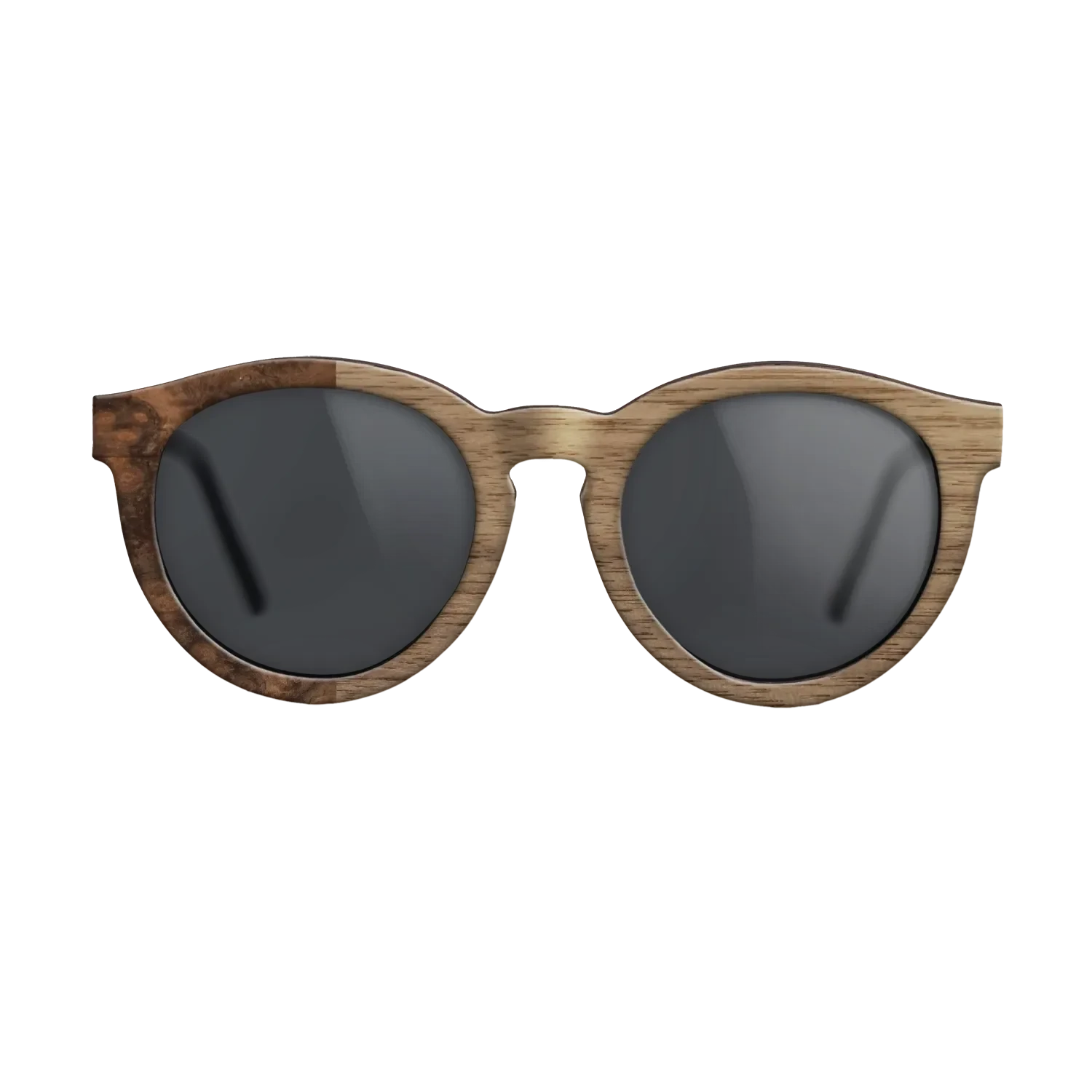 Walnut: Straight Grain,Walnut Burl: Binary - The Rebel - Round - SIRIS wood optic
