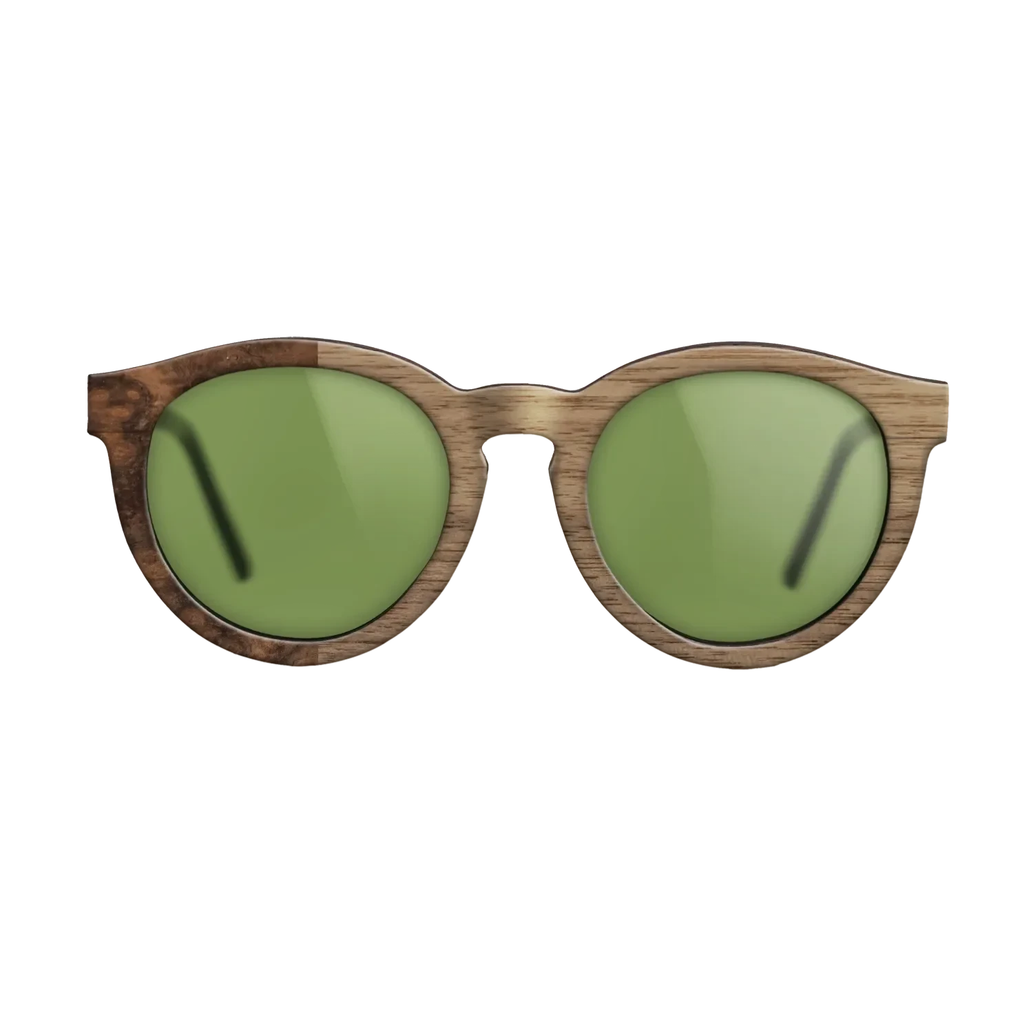 Walnut: Straight Grain,Walnut Burl: Binary - The Rebel - Round - SIRIS wood optic