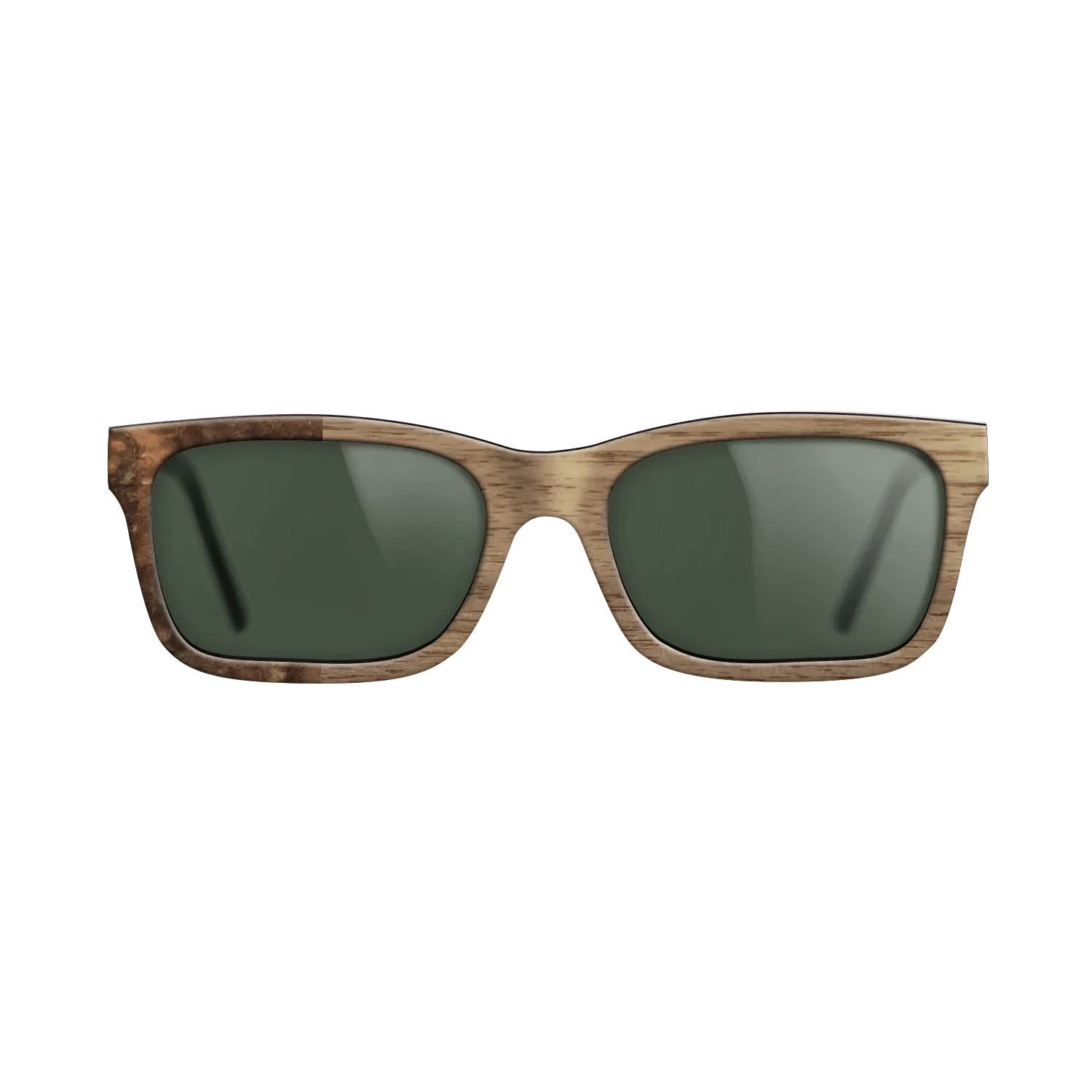 Walnut: Straight Grain,Walnut Burl: Binary - The Sage - Rectangle - SIRIS wood optic