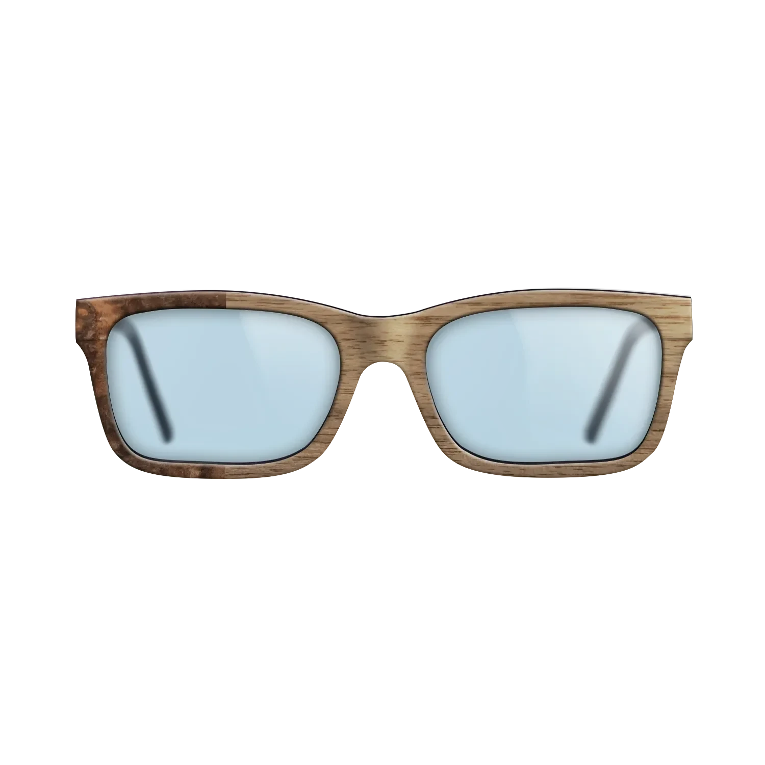 Walnut: Straight Grain,Walnut Burl: Binary - The Sage - Rectangle - SIRIS wood optic
