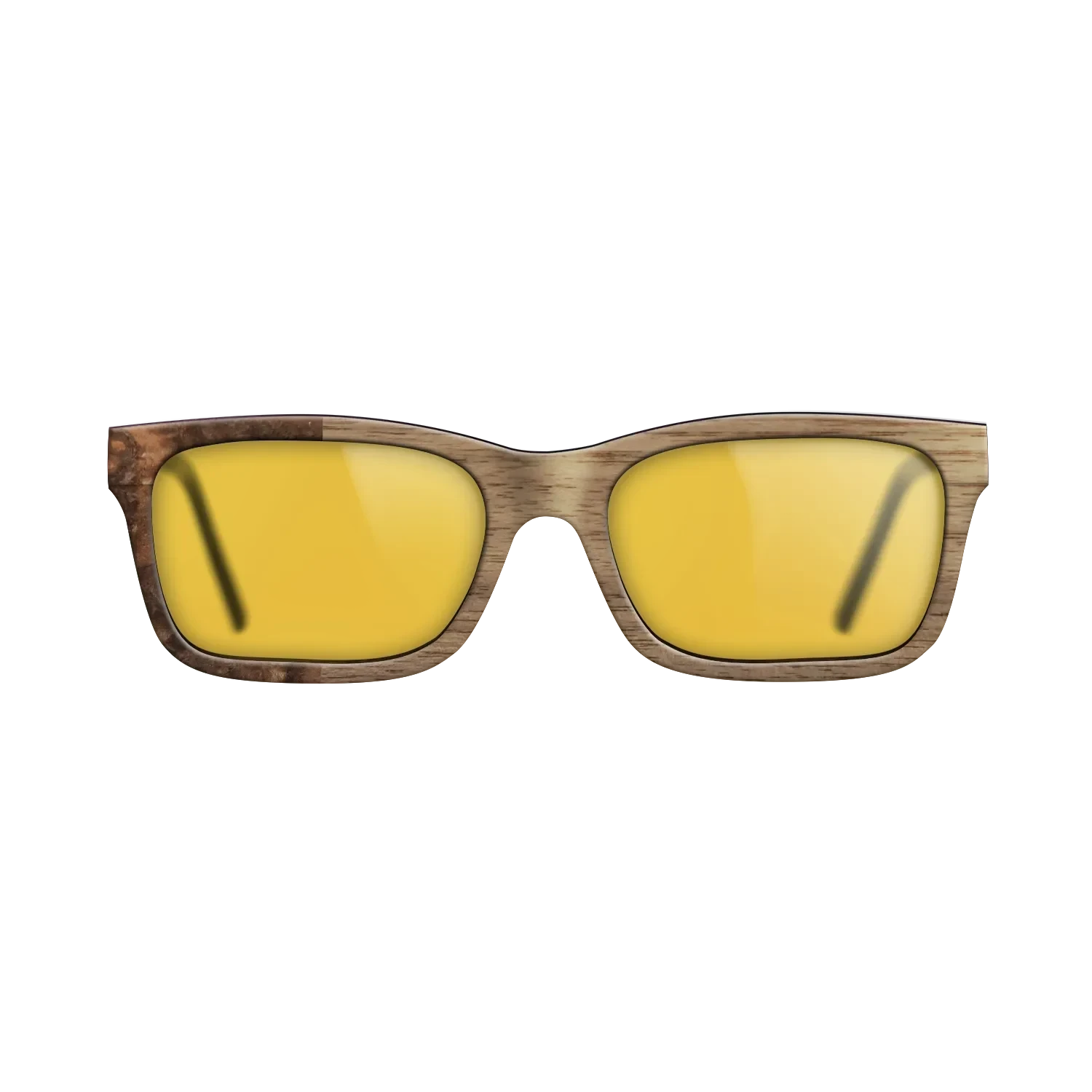 Walnut: Straight Grain,Walnut Burl: Binary - The Sage - Rectangle - SIRIS wood optic