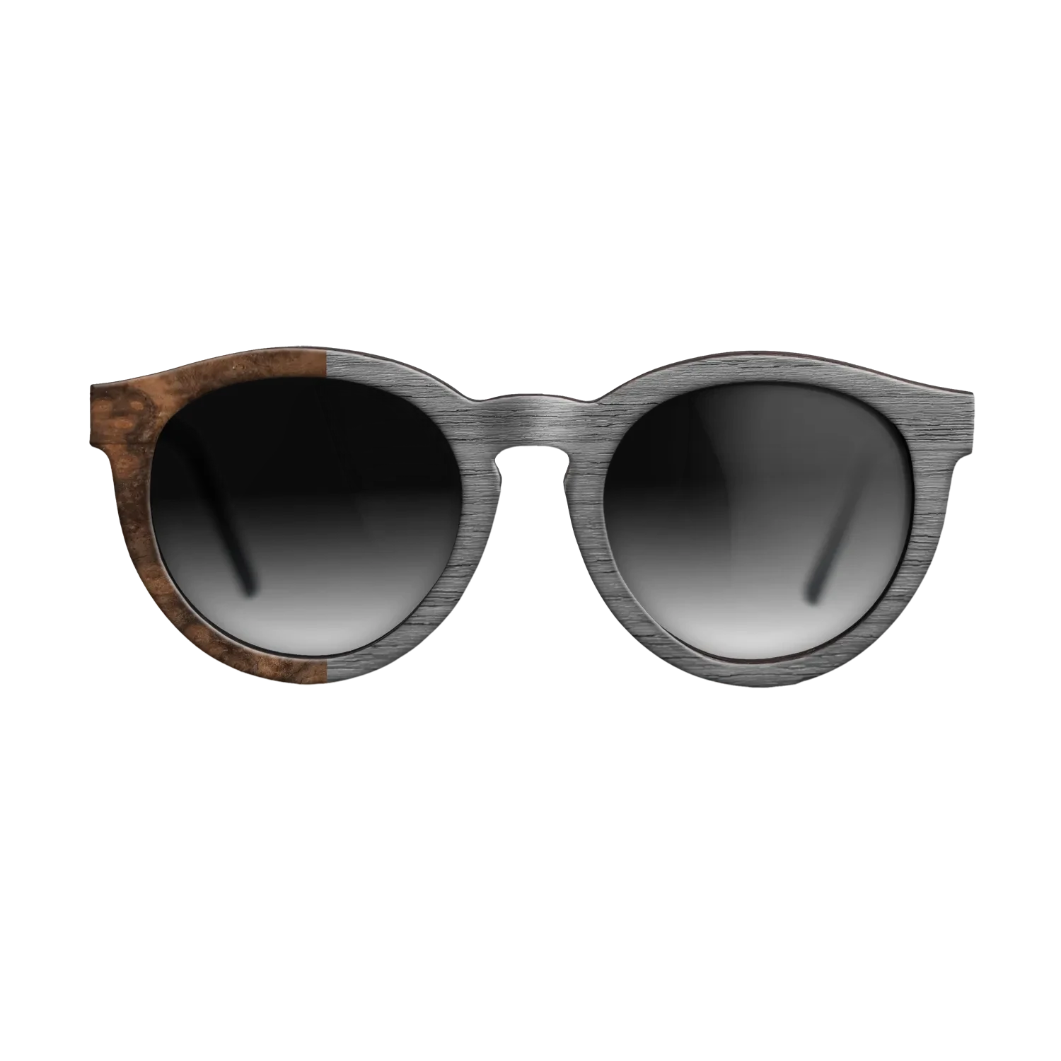Poplar Dyed: Grey,Walnut Burl: Binary - The Rebel - Round - SIRIS wood optic