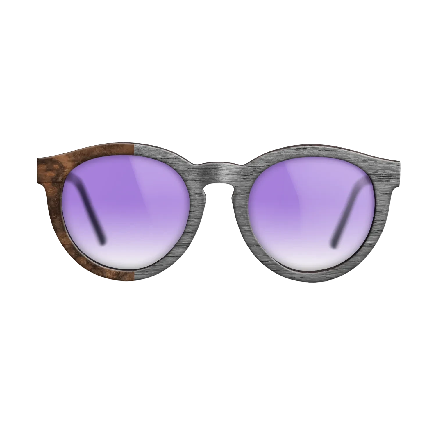 Poplar Dyed: Grey,Walnut Burl: Binary - The Rebel - Round - SIRIS wood optic