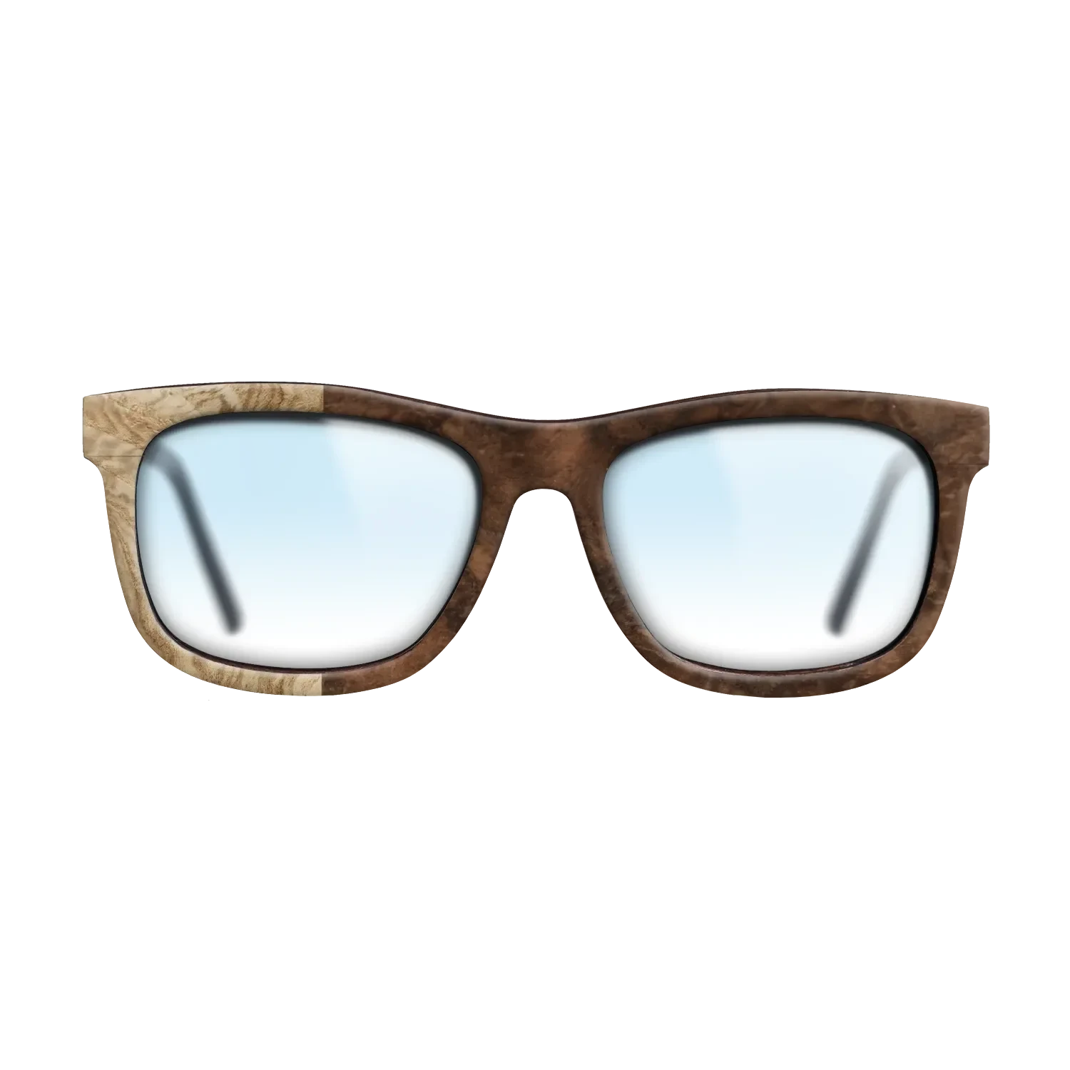 Walnut Burl,Olive Burl: Binary - The Hero - Square - SIRIS wood optic