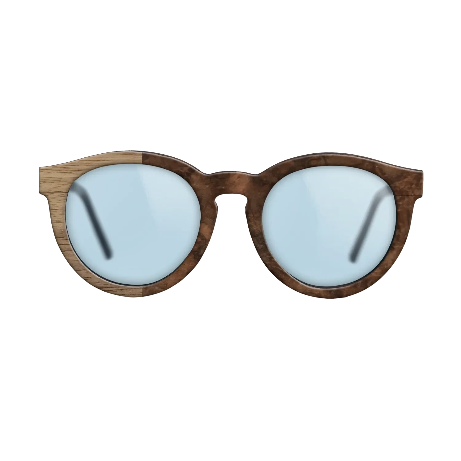 Walnut Burl,Walnut: Straight Grain: Binary - The Rebel - Round - SIRIS wood optic