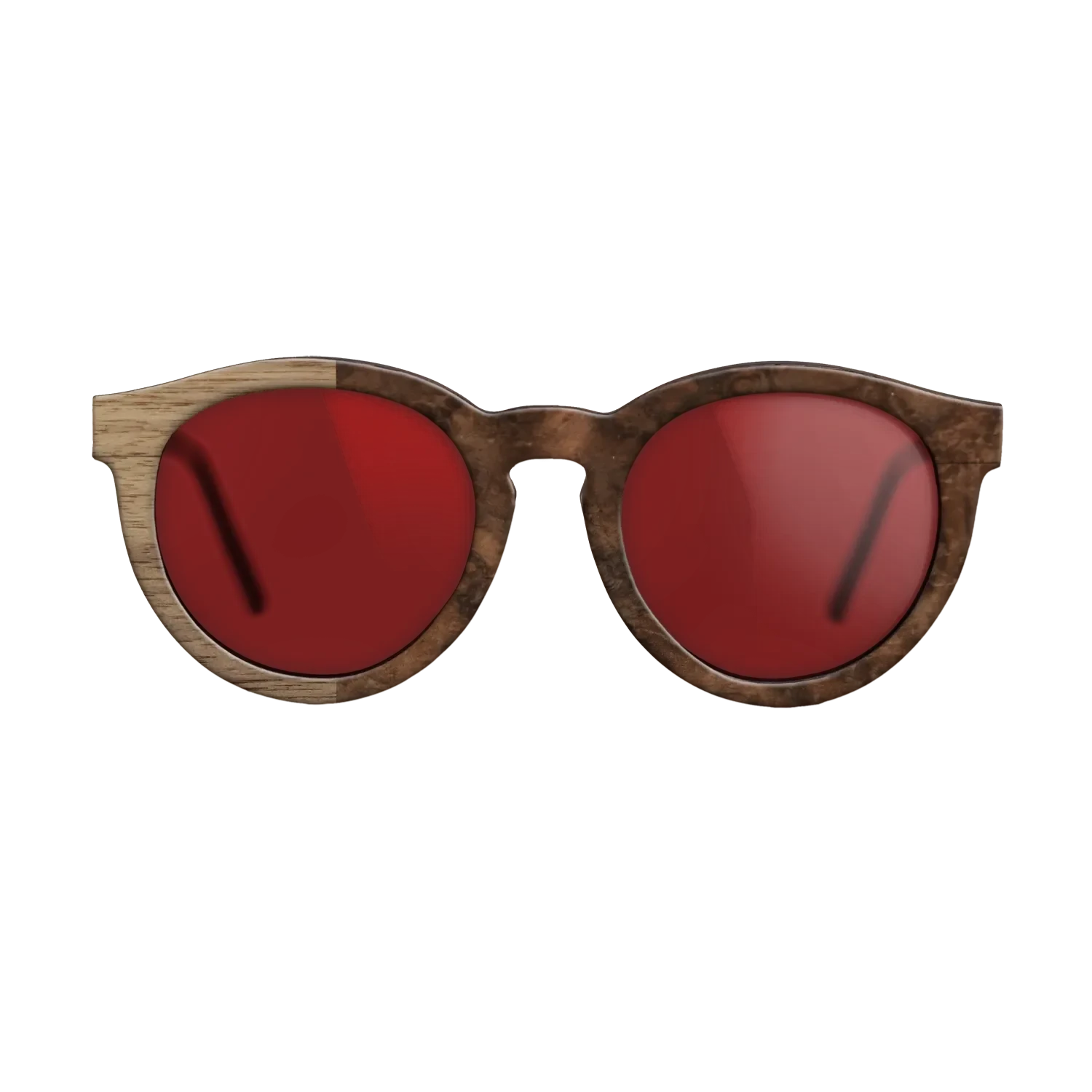 Walnut Burl,Walnut: Straight Grain: Binary - The Rebel - Round - SIRIS wood optic