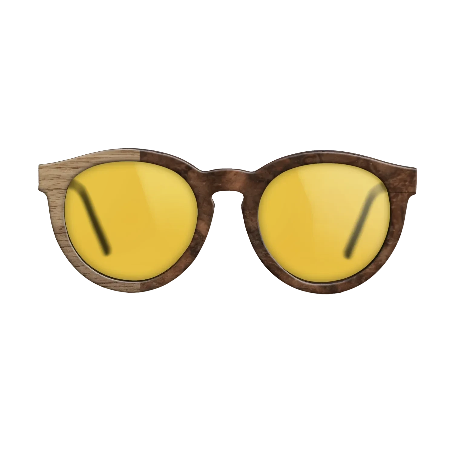 Walnut Burl,Walnut: Straight Grain: Binary - The Rebel - Round - SIRIS wood optic