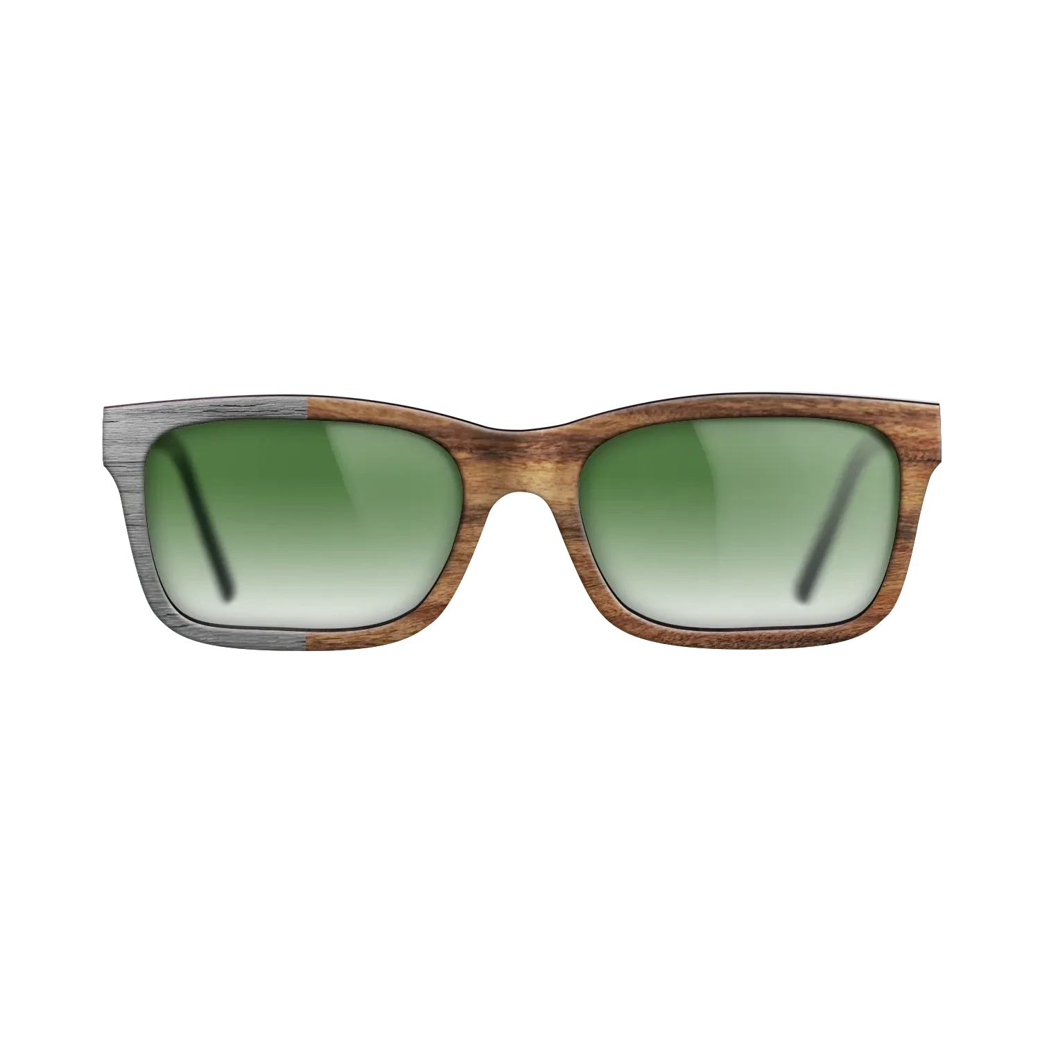 Poplar Dyed: Grey,Santos Rosewood Light: Binary - The Sage - Rectangle - SIRIS wood optic