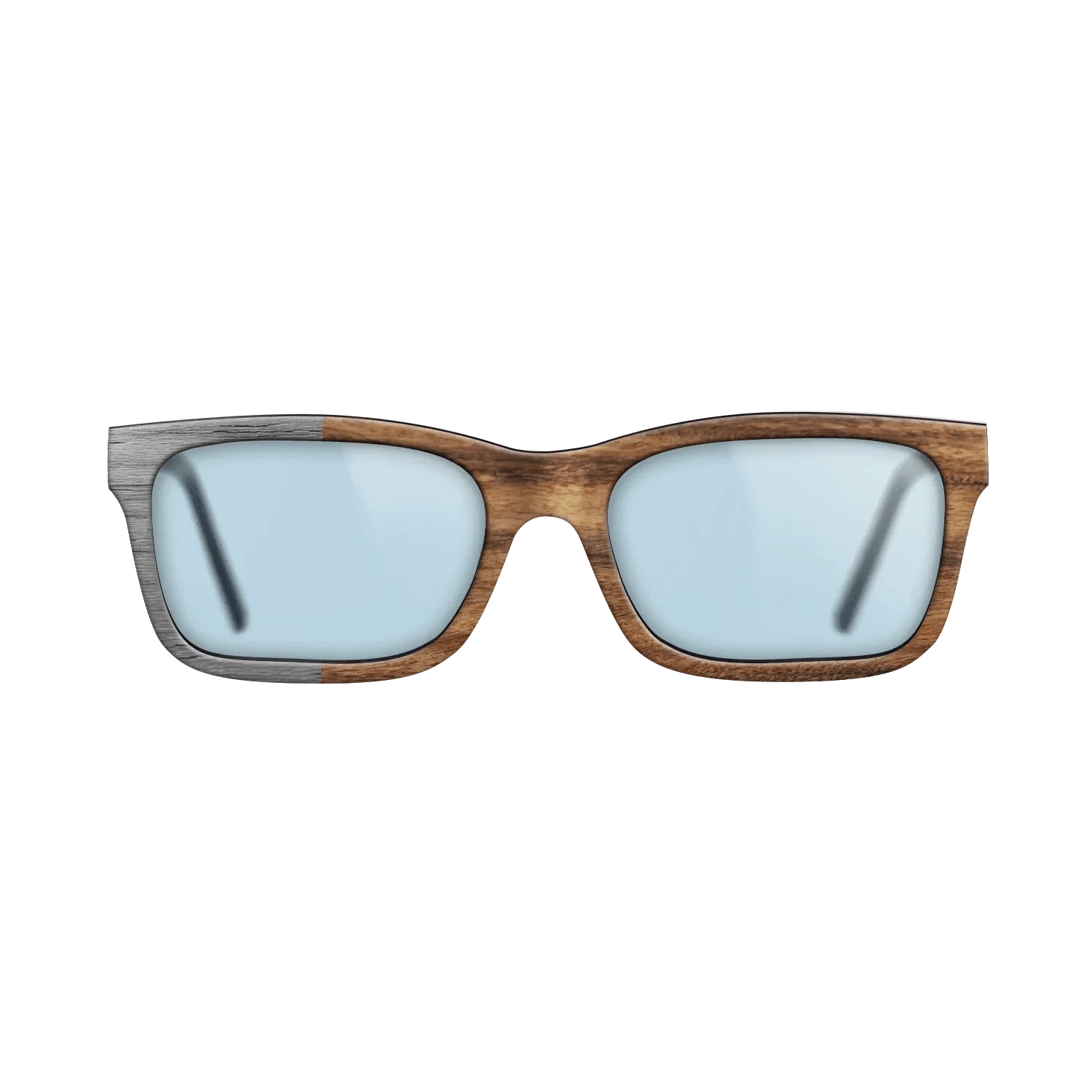 Poplar Dyed: Grey,Santos Rosewood Light: Binary - The Sage - Rectangle - SIRIS wood optic