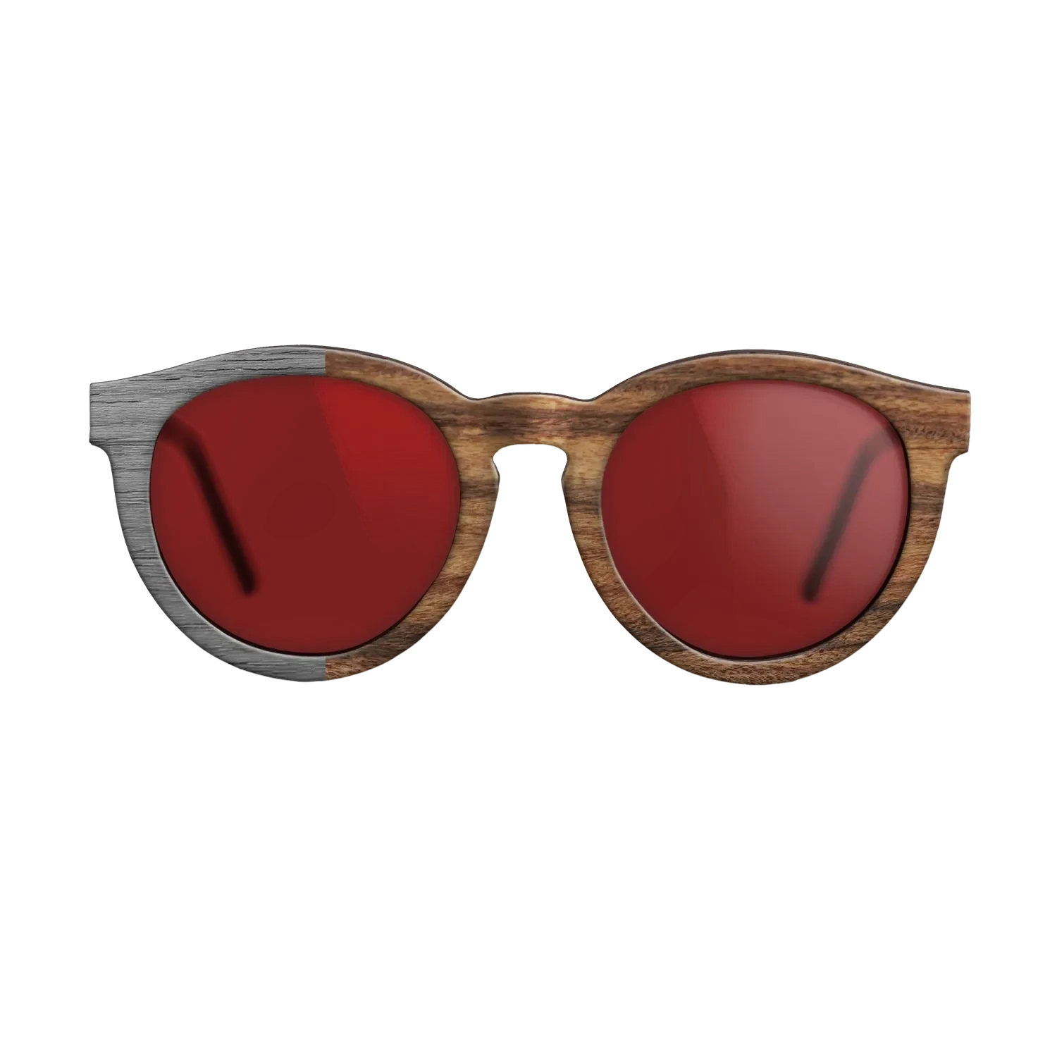 Poplar Dyed: Grey,Santos Rosewood Light: Binary - The Rebel - Round - SIRIS wood optic