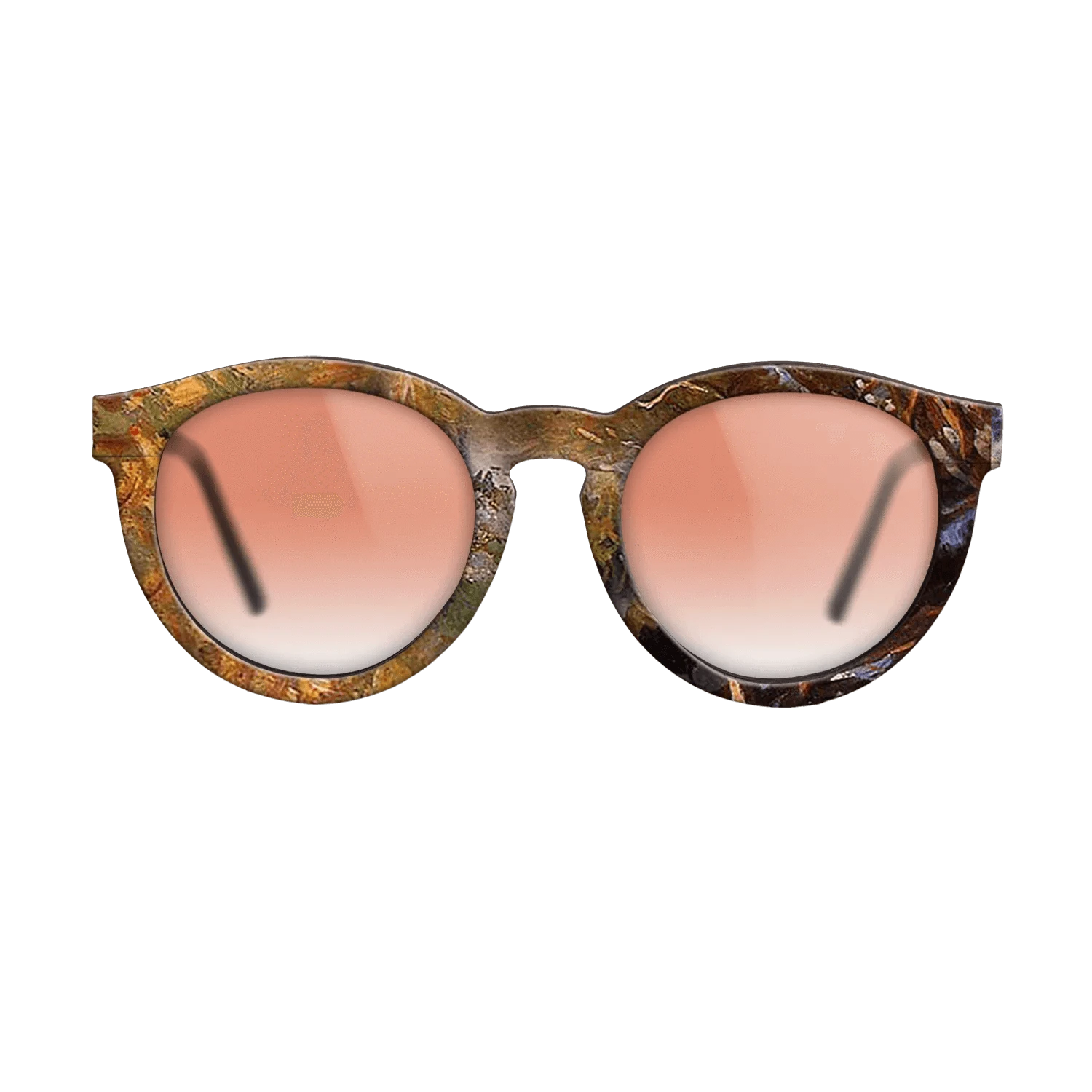 Oil Painting on Straight Grain Walnut: Rococo - a-landscape-study-at-san-vigilio-lake-of-garda - The Rebel - Round - 1674 - SIRIS wood optic