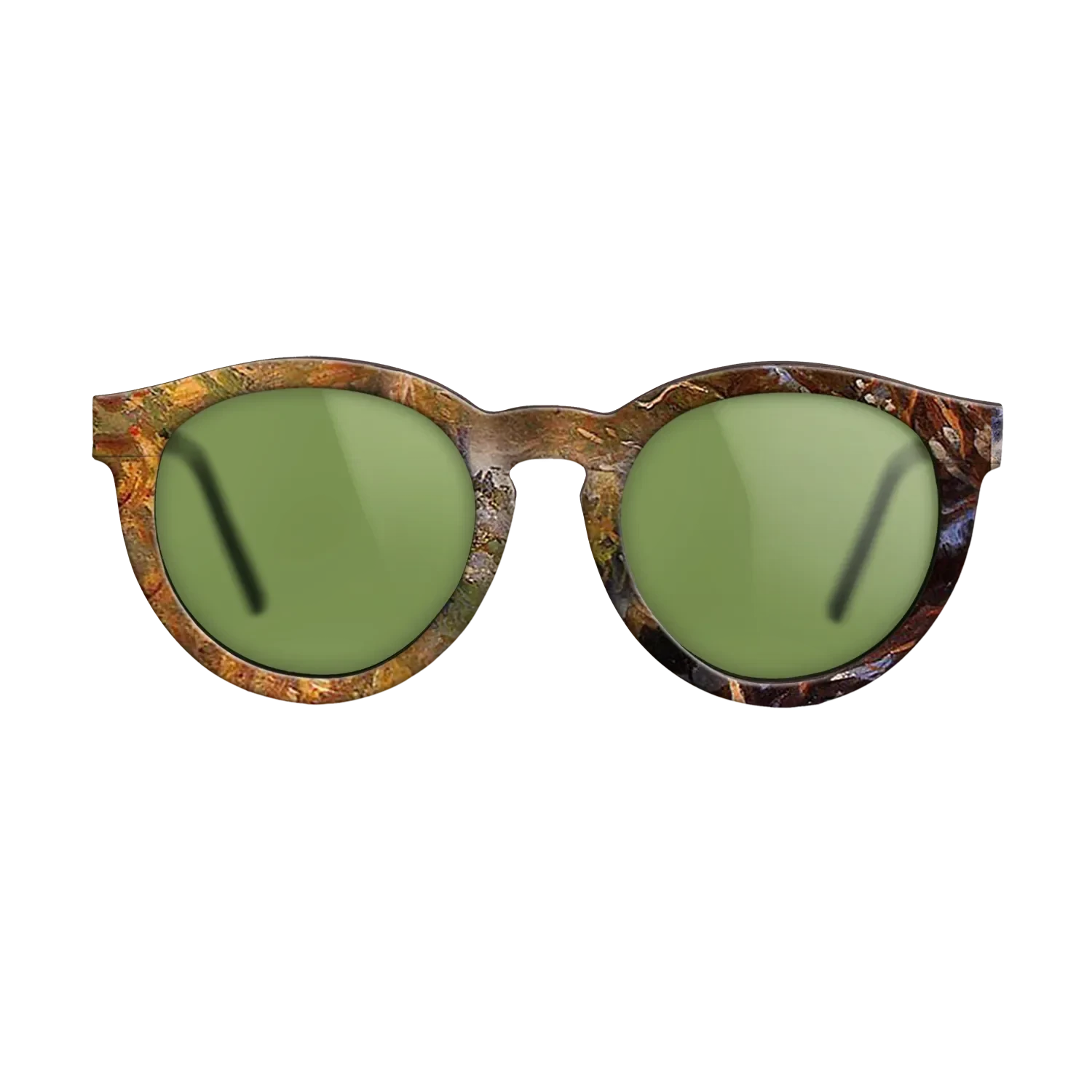 Oil Painting on Straight Grain Walnut: Rococo - a-landscape-study-at-san-vigilio-lake-of-garda - The Rebel - Round - 1674 - SIRIS wood optic