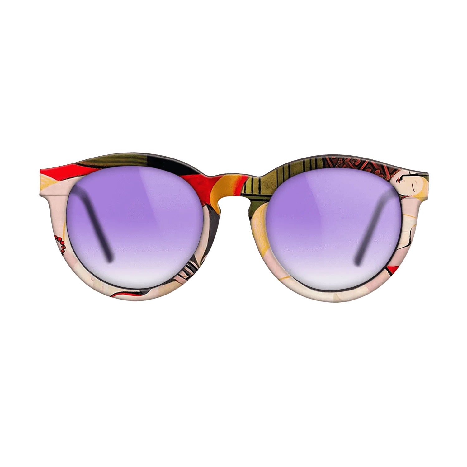 Oil Painting on Straight Grain Walnut: Rococo - A dream, 1932 - Pablo Picasso - The Rebel - Round - 1838 - SIRIS wood optic