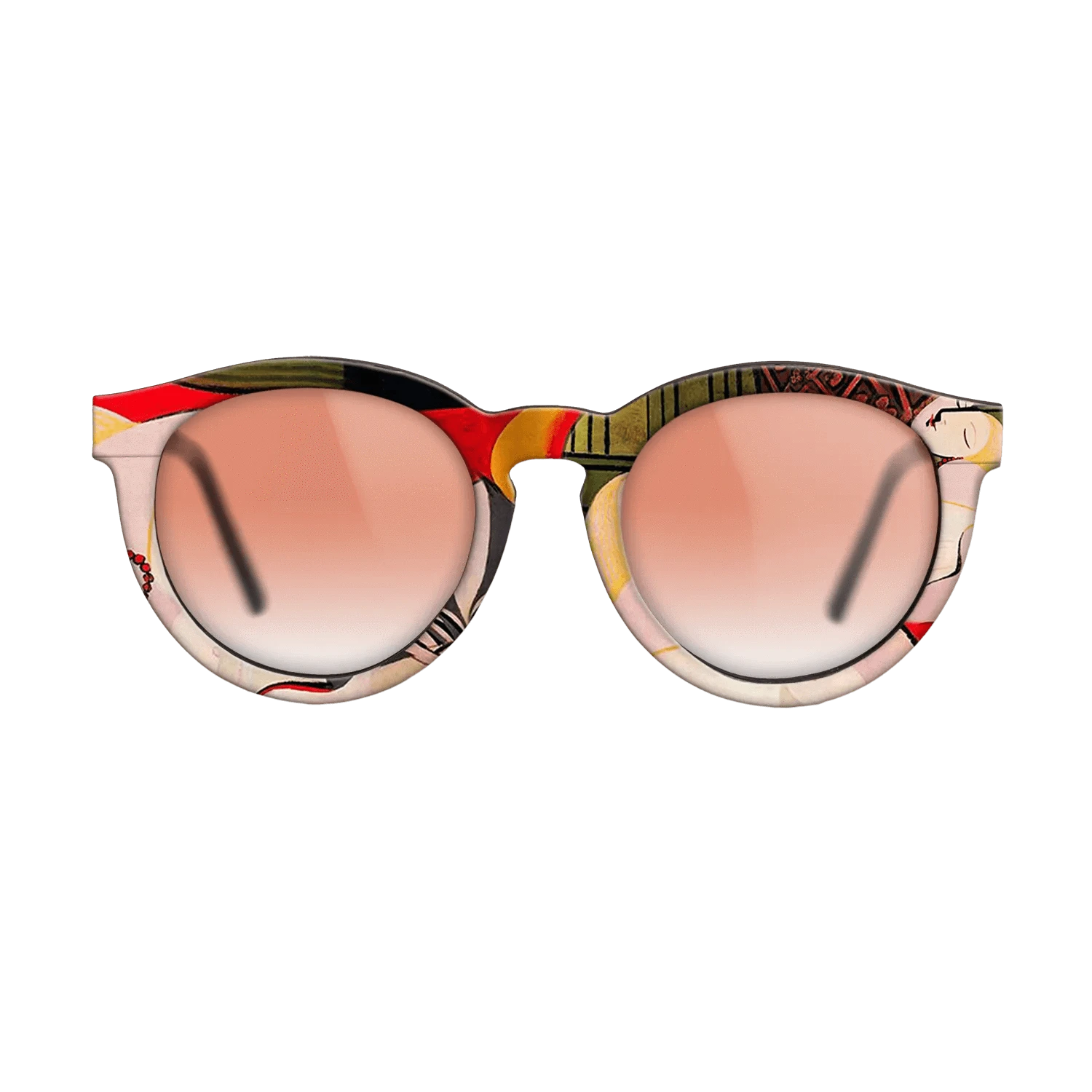 Oil Painting on Straight Grain Walnut: Rococo - A dream, 1932 - Pablo Picasso - The Rebel - Round - 1838 - SIRIS wood optic