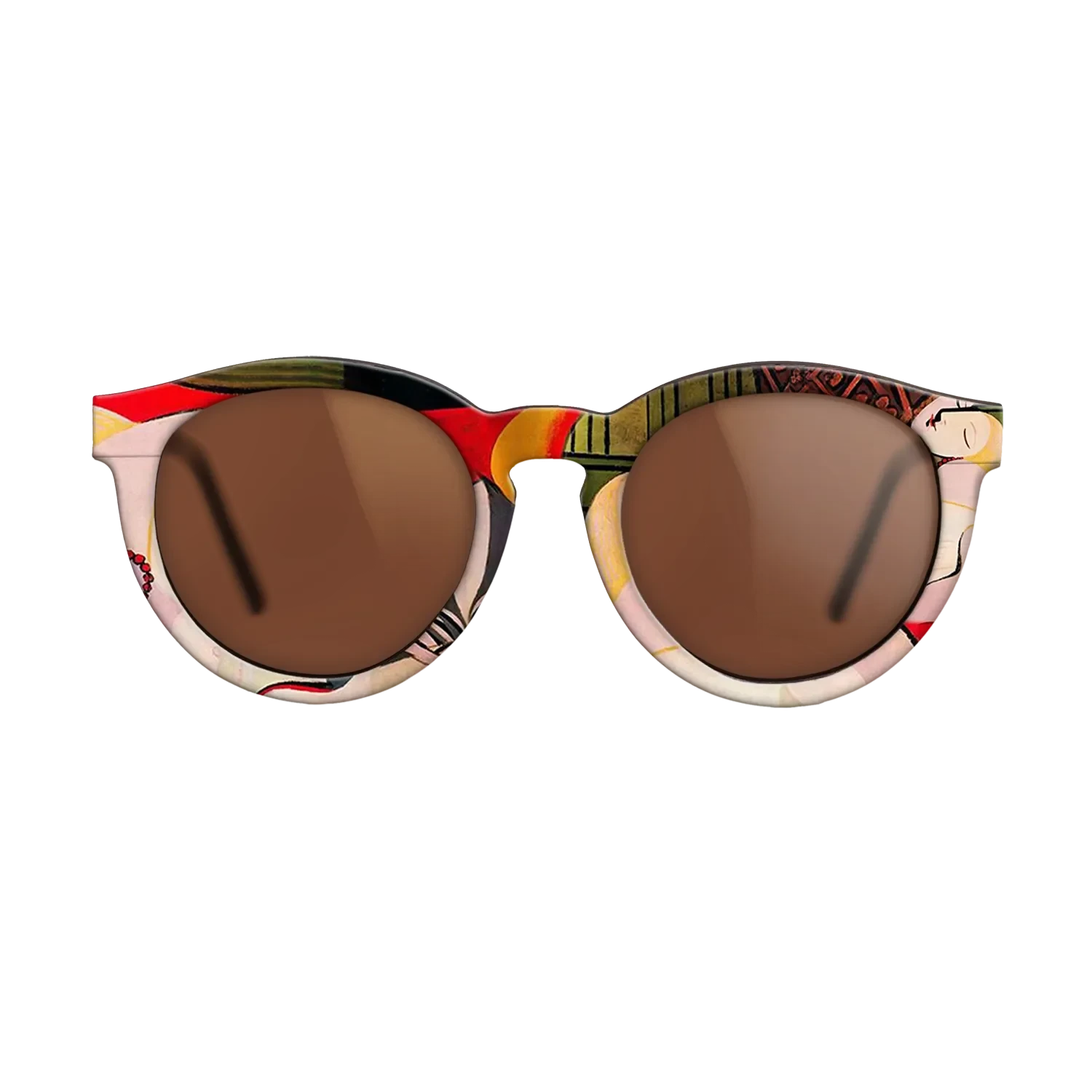 Oil Painting on Straight Grain Walnut: Rococo - A dream, 1932 - Pablo Picasso - The Rebel - Round - 1838 - SIRIS wood optic