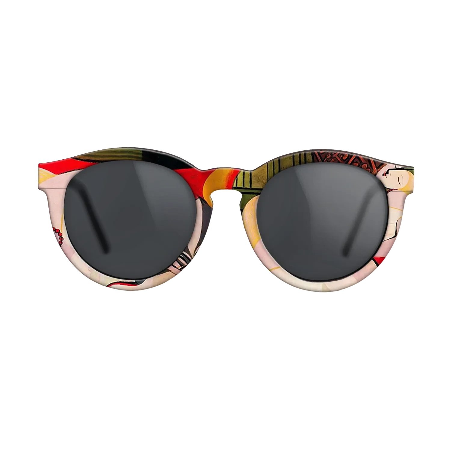 Oil Painting on Straight Grain Walnut: Rococo - A dream, 1932 - Pablo Picasso - The Rebel - Round - 1838 - SIRIS wood optic