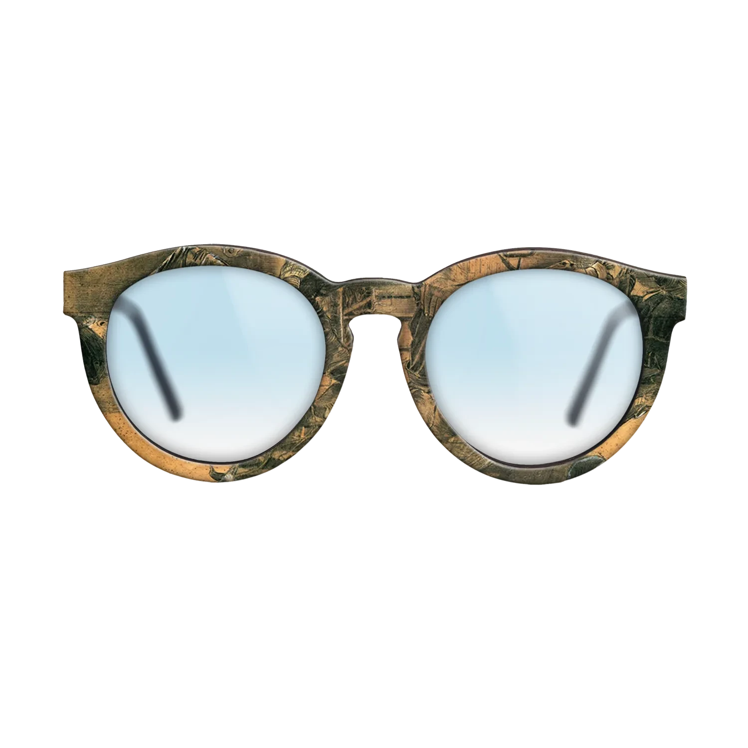 Oil Painting on Straight Grain Walnut: Rococo - An Old Man Putting Dry Rice on the Hearth, 1881 - Vincent van Gogh - The Rebel - Round - 682 - SIRIS wood optic