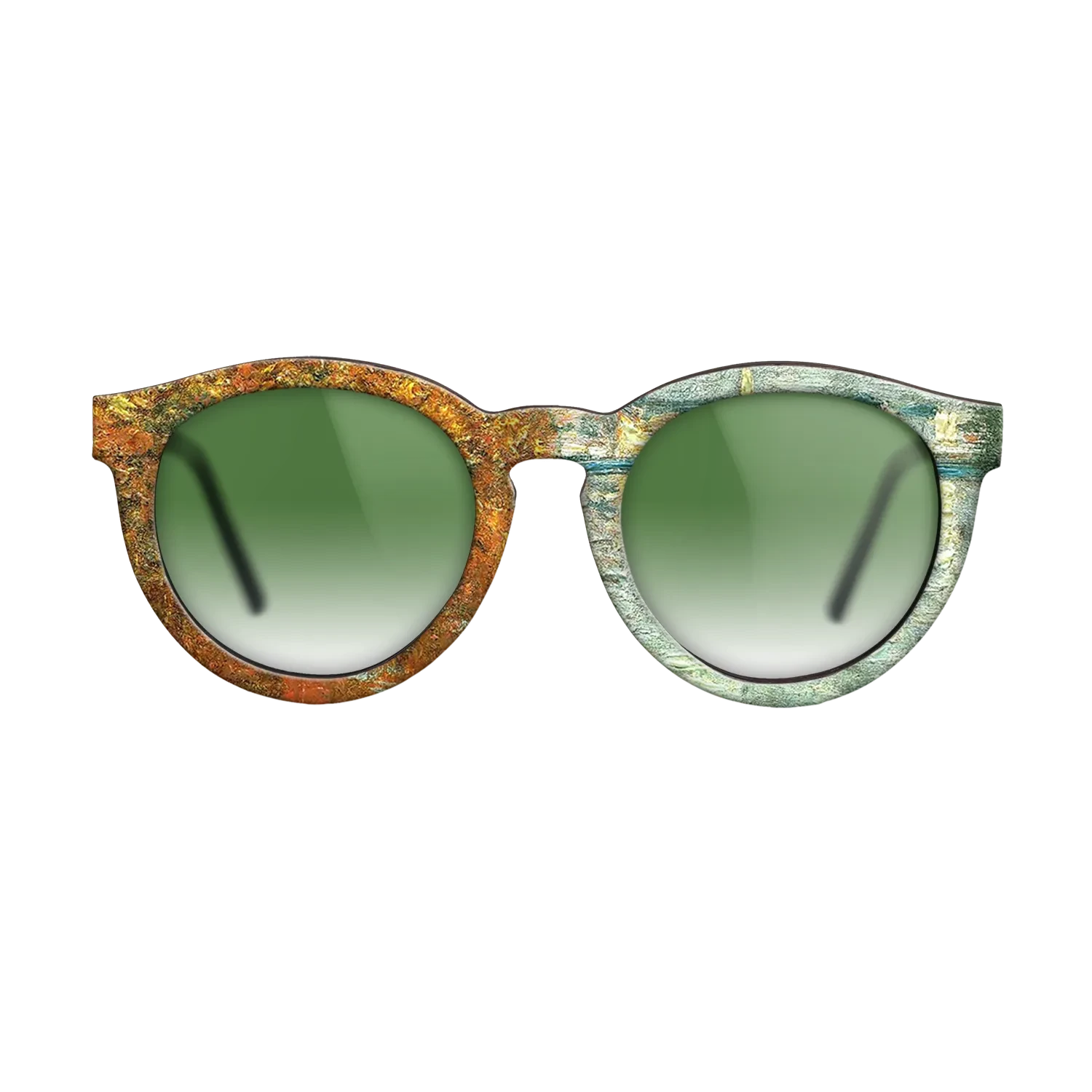 Oil Painting on Straight Grain Walnut: Rococo - Autumn Effect at Argenteuil Claude Monet - The Rebel - Round - 1483 - SIRIS wood optic