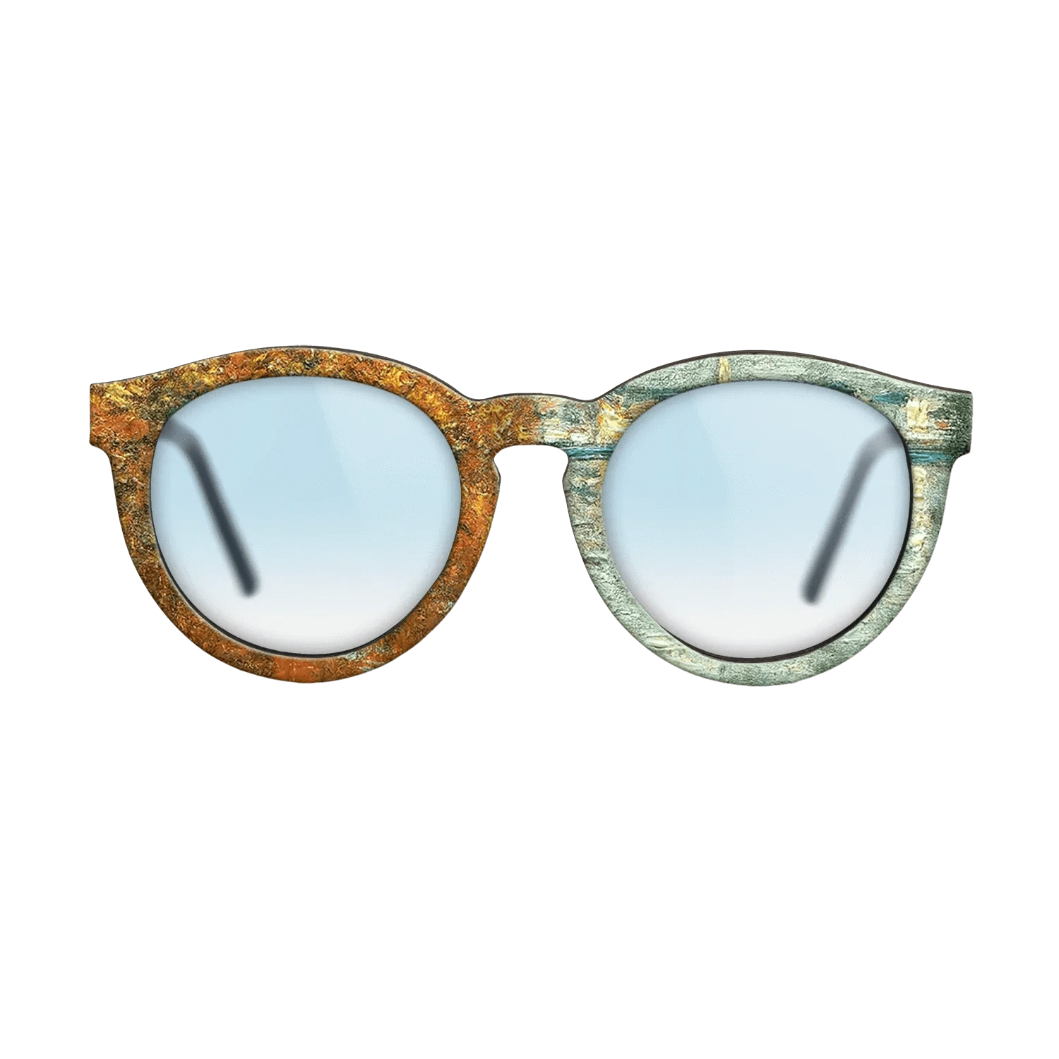 Oil Painting on Straight Grain Walnut: Rococo - Autumn Effect at Argenteuil Claude Monet - The Rebel - Round - 1483 - SIRIS wood optic