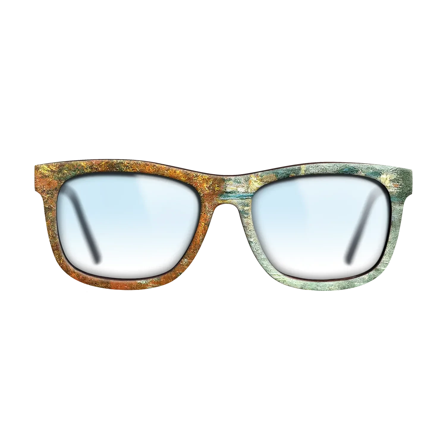 Oil Painting on Straight Grain Walnut: Rococo - Autumn Effect at Argenteuil Claude Monet - The Hero - Square - 1483 - SIRIS wood optic