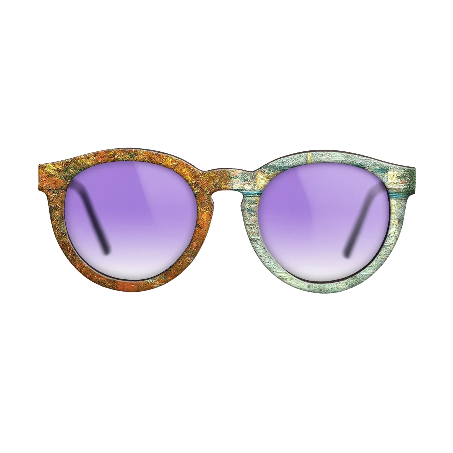 Oil Painting on Straight Grain Walnut: Rococo - Autumn Effect at Argenteuil Claude Monet - The Rebel - Round - 1483 - SIRIS wood optic