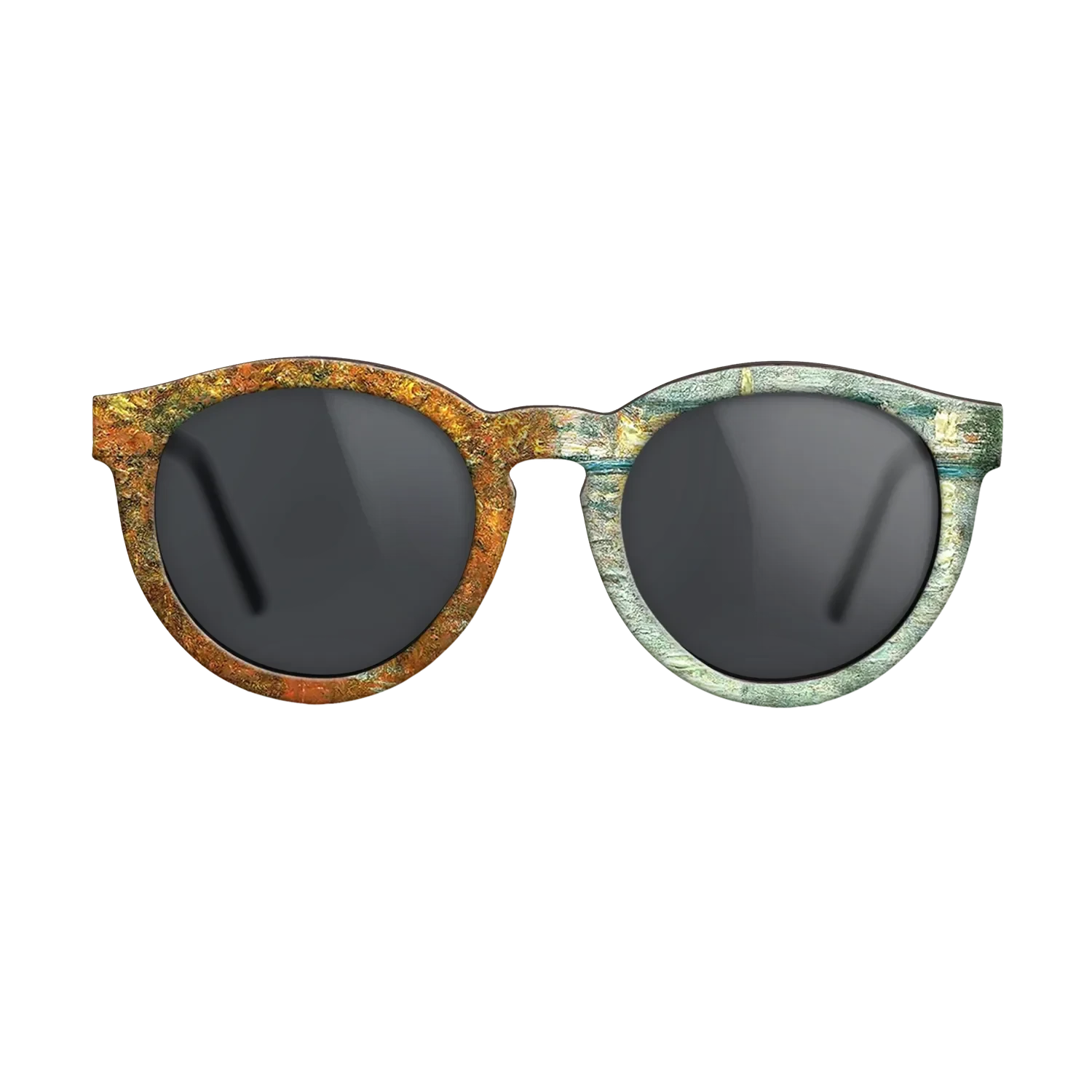 Oil Painting on Straight Grain Walnut: Rococo - Autumn Effect at Argenteuil Claude Monet - The Rebel - Round - 1483 - SIRIS wood optic