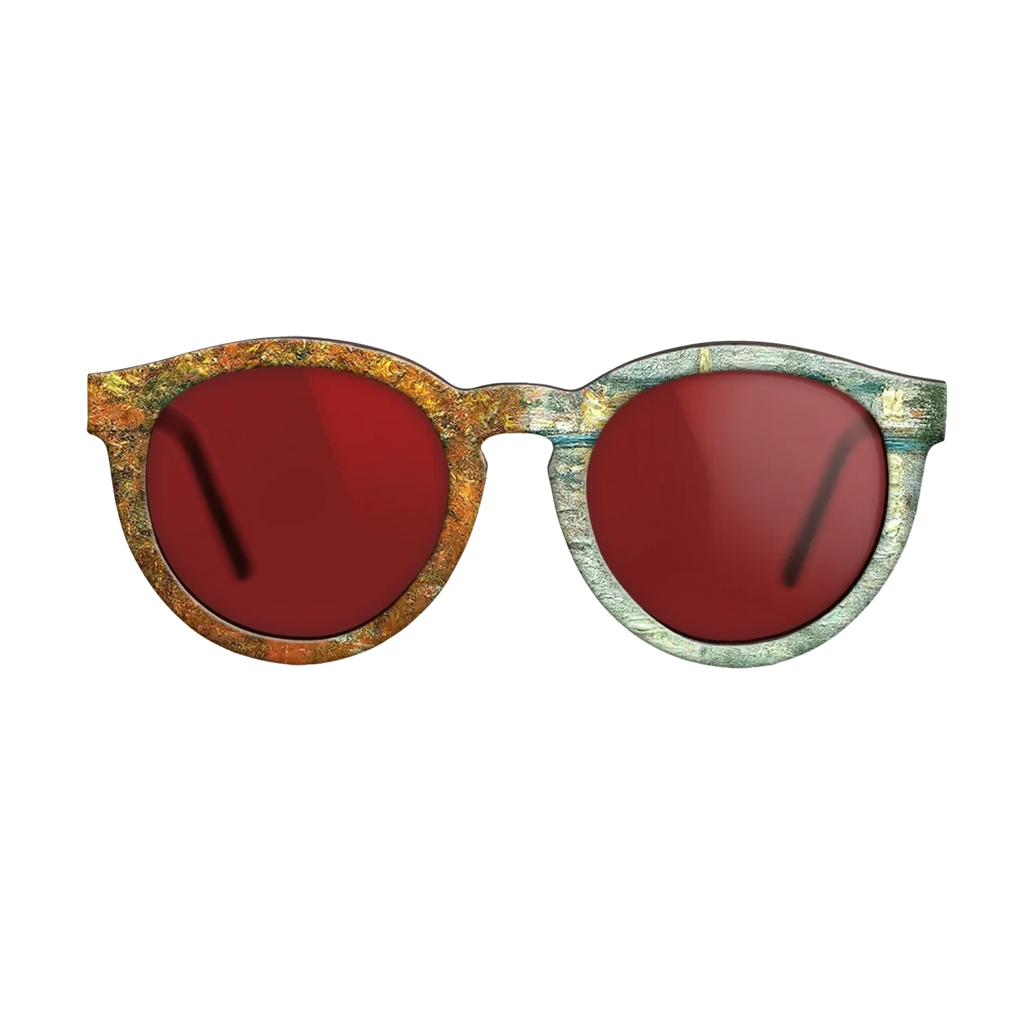 Oil Painting on Straight Grain Walnut: Rococo - Autumn Effect at Argenteuil Claude Monet - The Rebel - Round - 1483 - SIRIS wood optic