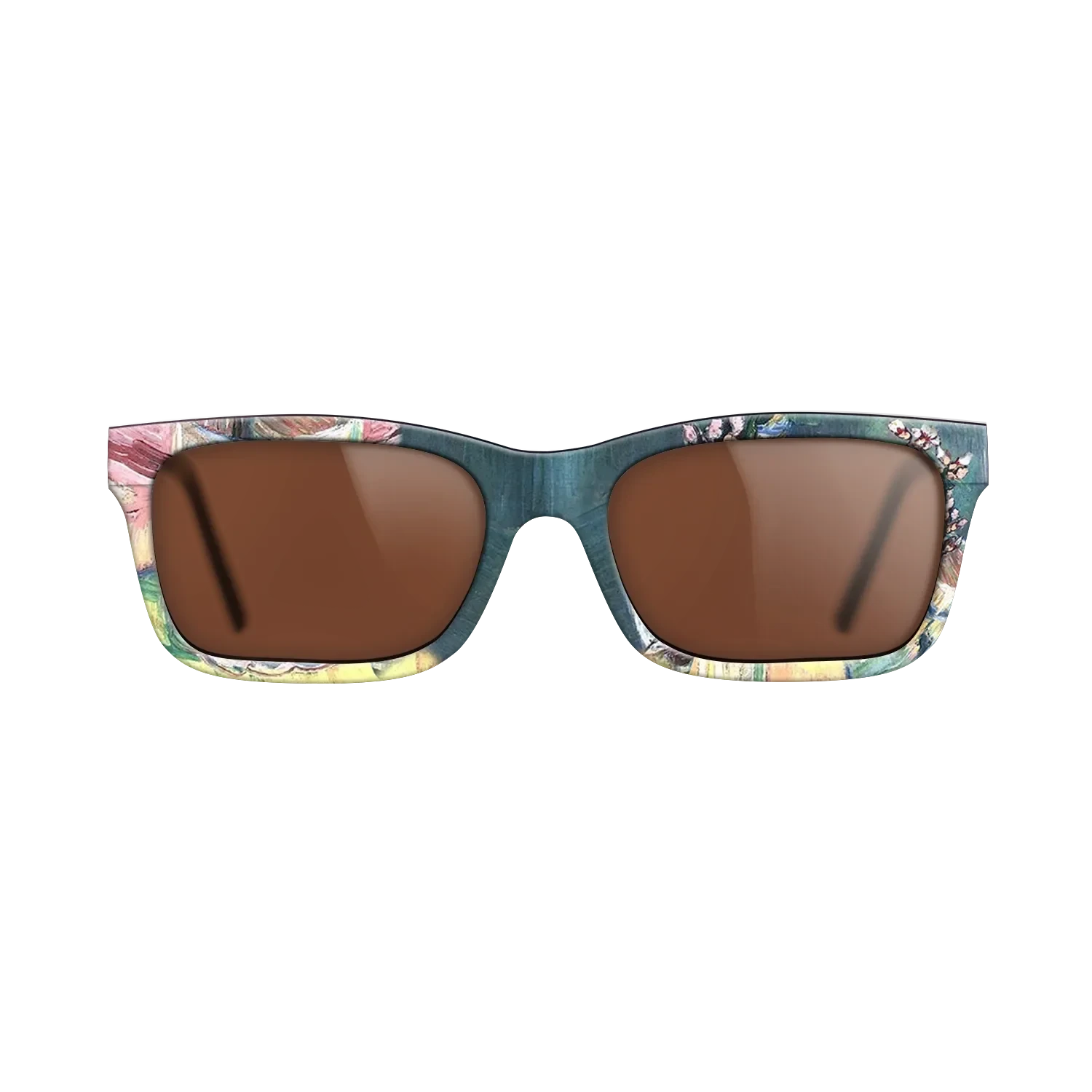 Oil Painting on Straight Grain Walnut: Rococo - Blossoming Almond Branch in a Glass with a Book Vincent van Gogh - The Sage - Rectangle - 1966 - SIRIS wood optic