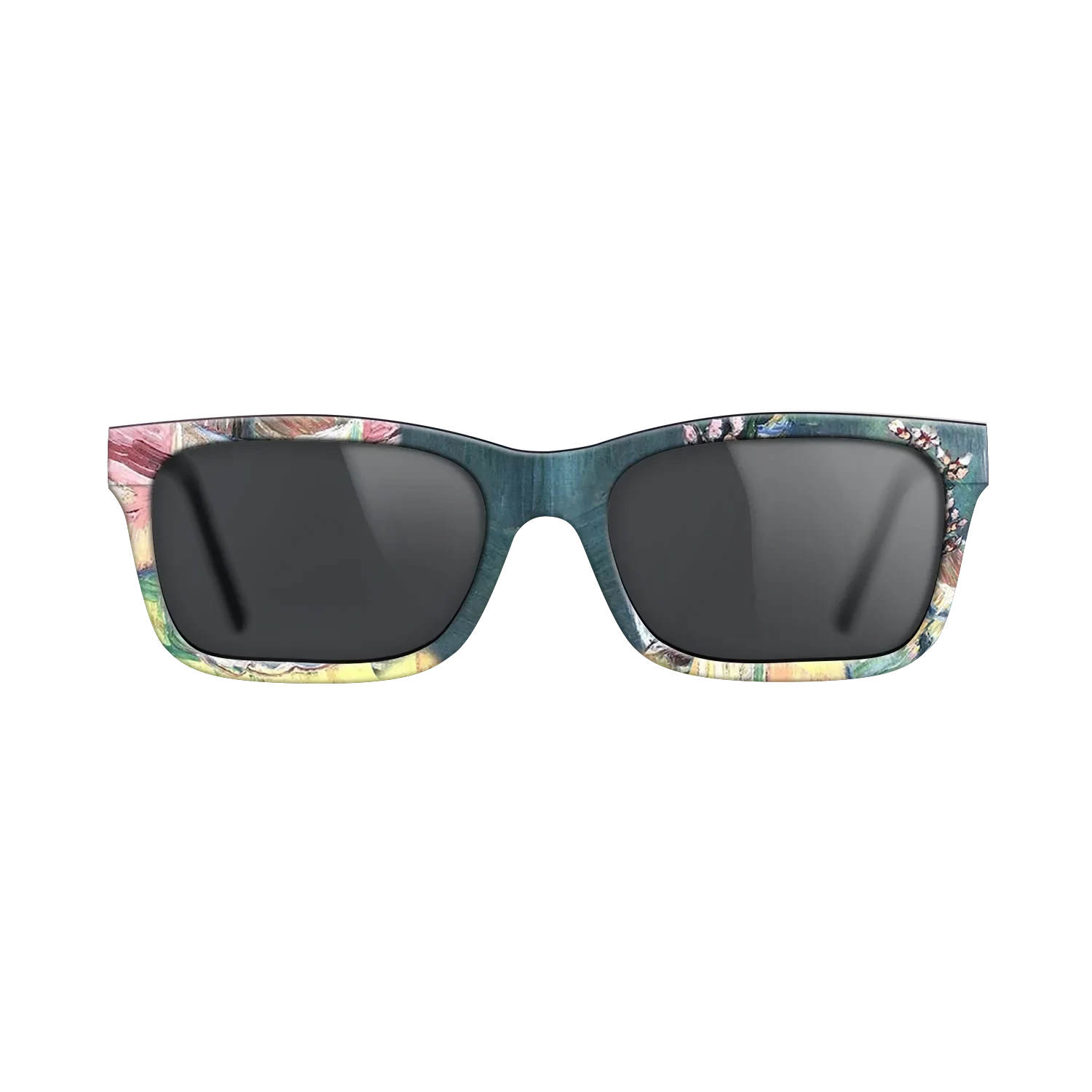 Oil Painting on Straight Grain Walnut: Rococo - Blossoming Almond Branch in a Glass with a Book Vincent van Gogh - The Sage - Rectangle - 1966 - SIRIS wood optic