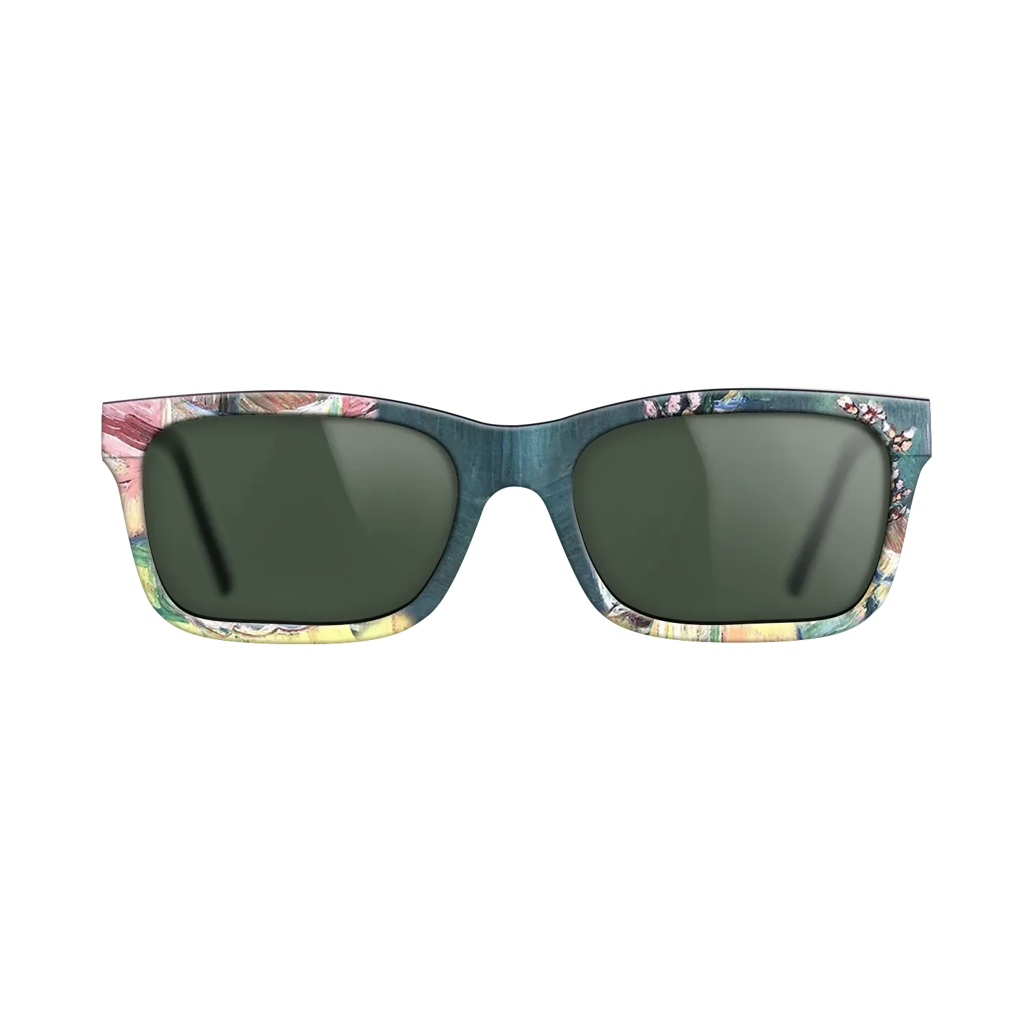 Oil Painting on Straight Grain Walnut: Rococo - Blossoming Almond Branch in a Glass with a Book Vincent van Gogh - The Sage - Rectangle - 1966 - SIRIS wood optic