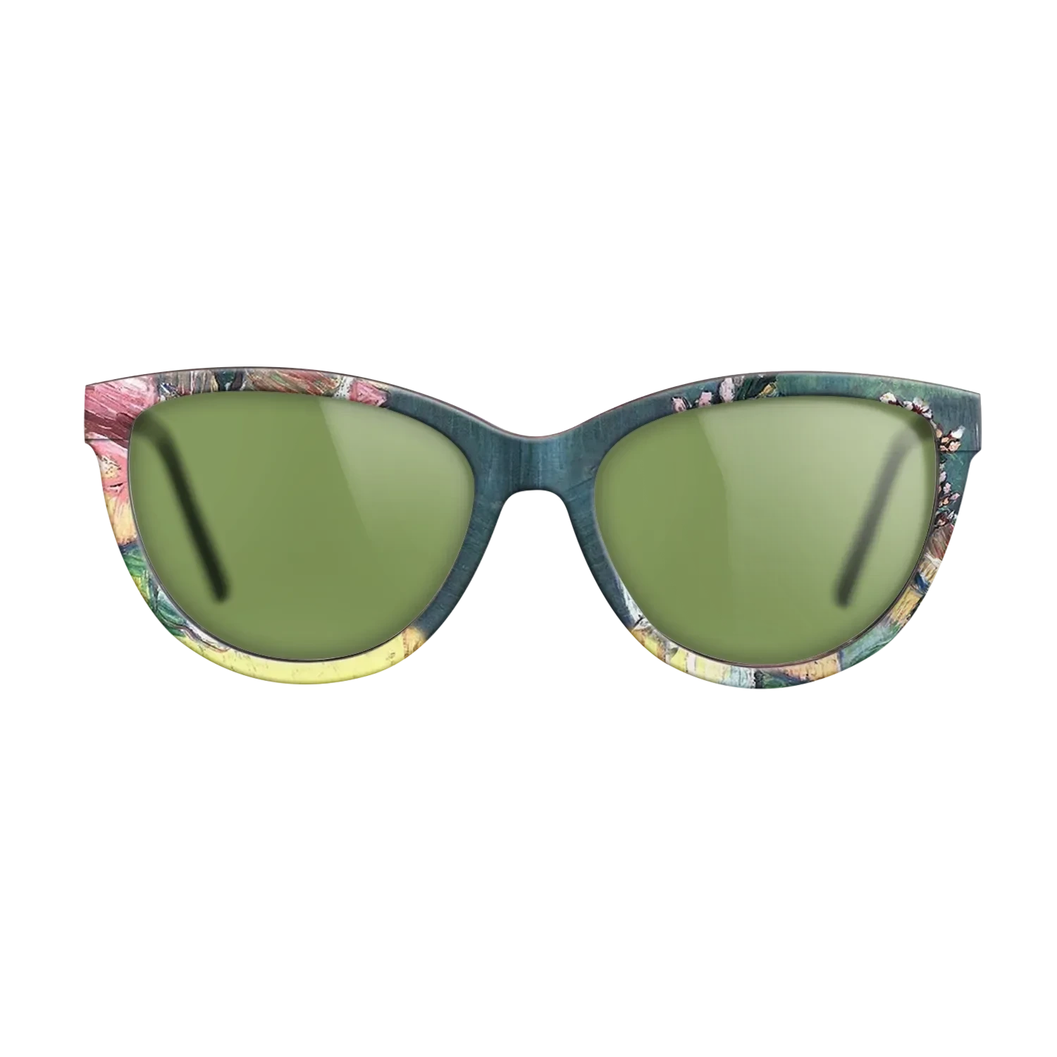 Oil Painting on Straight Grain Walnut: Rococo - Blossoming Almond Branch in a Glass with a Book Vincent van Gogh - The Maiden - Cat - 1966 - SIRIS wood optic