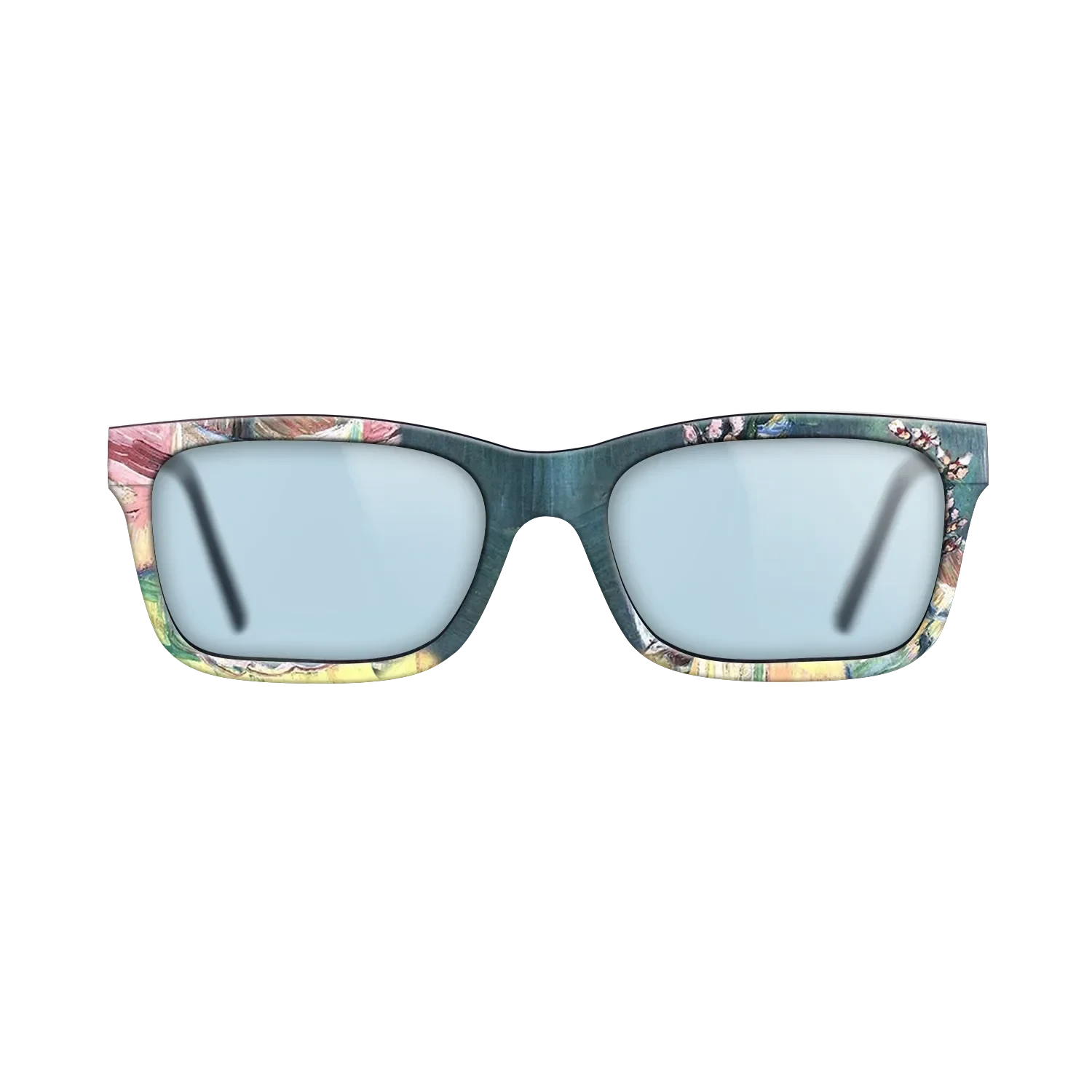 Oil Painting on Straight Grain Walnut: Rococo - Blossoming Almond Branch in a Glass with a Book Vincent van Gogh - The Sage - Rectangle - 1966 - SIRIS wood optic