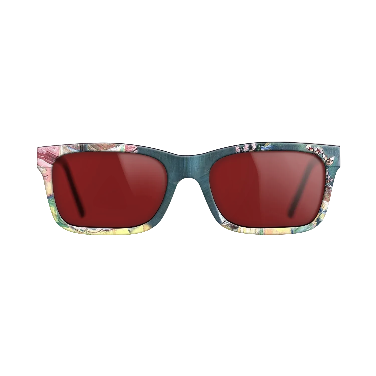 Oil Painting on Straight Grain Walnut: Rococo - Blossoming Almond Branch in a Glass with a Book Vincent van Gogh - The Sage - Rectangle - 1966 - SIRIS wood optic