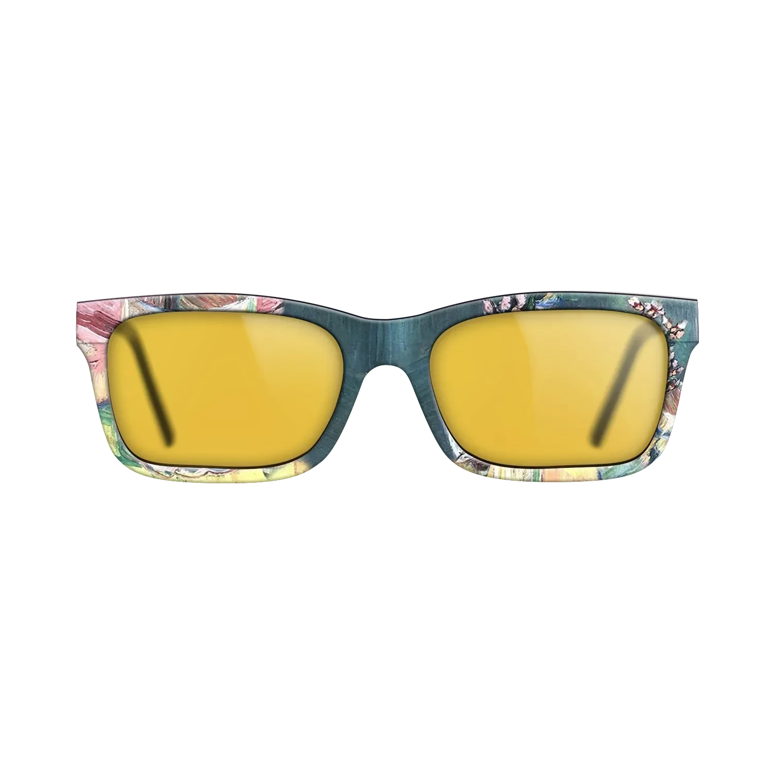 Oil Painting on Straight Grain Walnut: Rococo - Blossoming Almond Branch in a Glass with a Book Vincent van Gogh - The Sage - Rectangle - 1966 - SIRIS wood optic