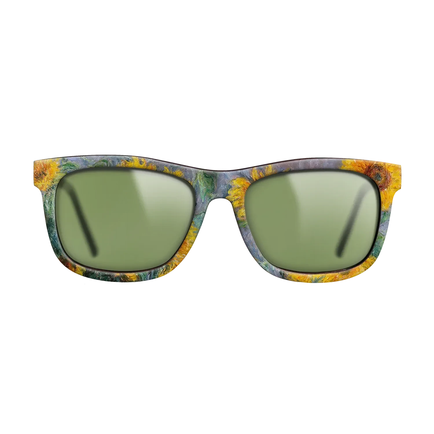 Oil Painting on Straight Grain Walnut: Rococo - Bouquet of Sunflowers, 1880 - Claude Monet - The Hero - Square - 2050 - SIRIS wood optic