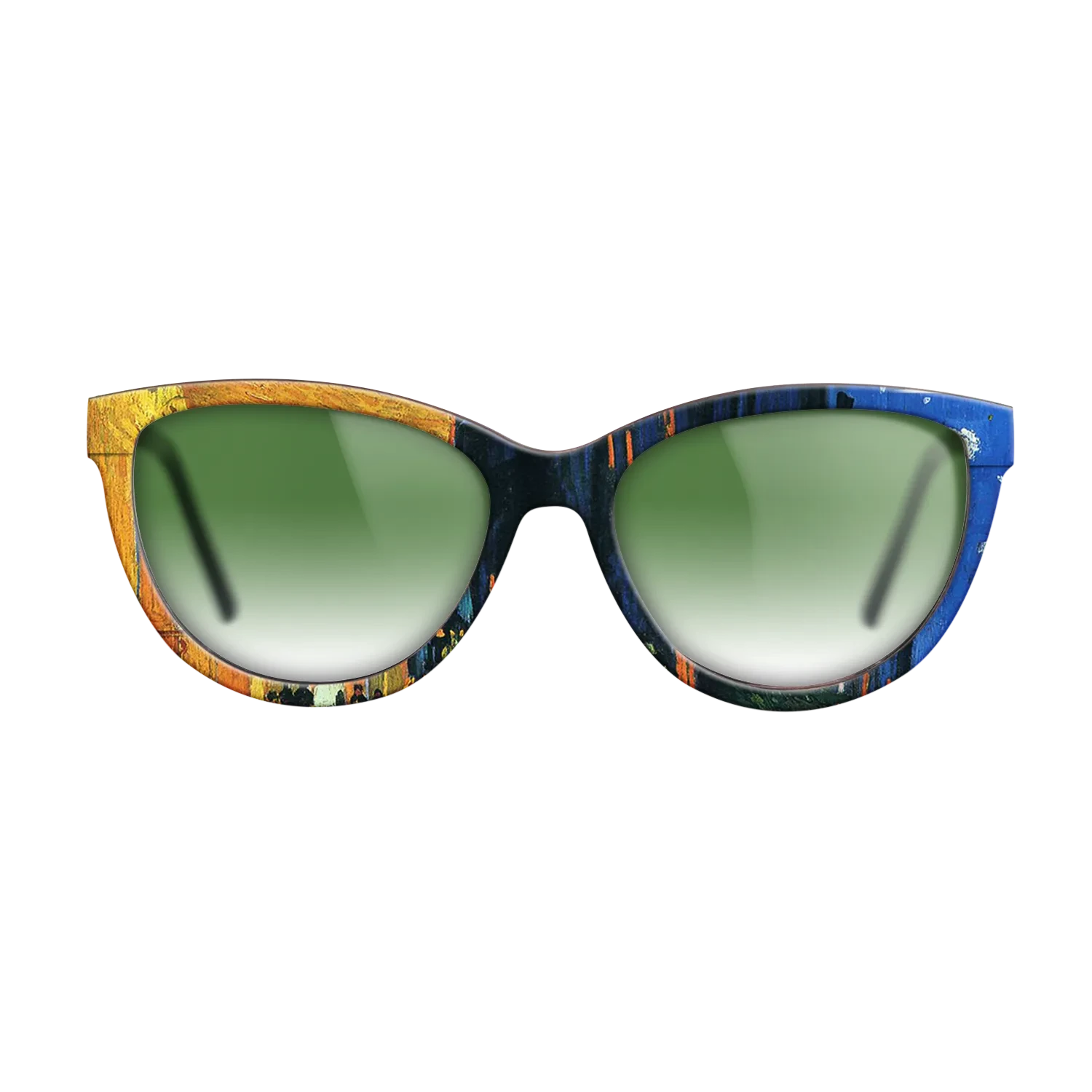 Oil Painting on Straight Grain Walnut: Rococo - Café Terrace at Night (Place du Forum, Arles) Vincent van Gogh - The Maiden - Cat - 1739 - SIRIS wood optic